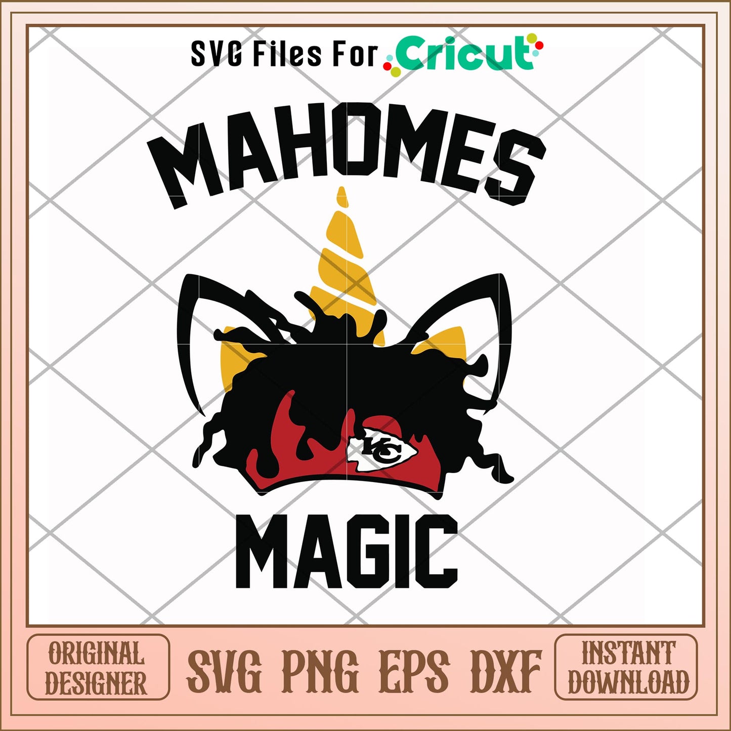 Mahomes magic red unicorn svg, Mahomes svg, new nfl svg