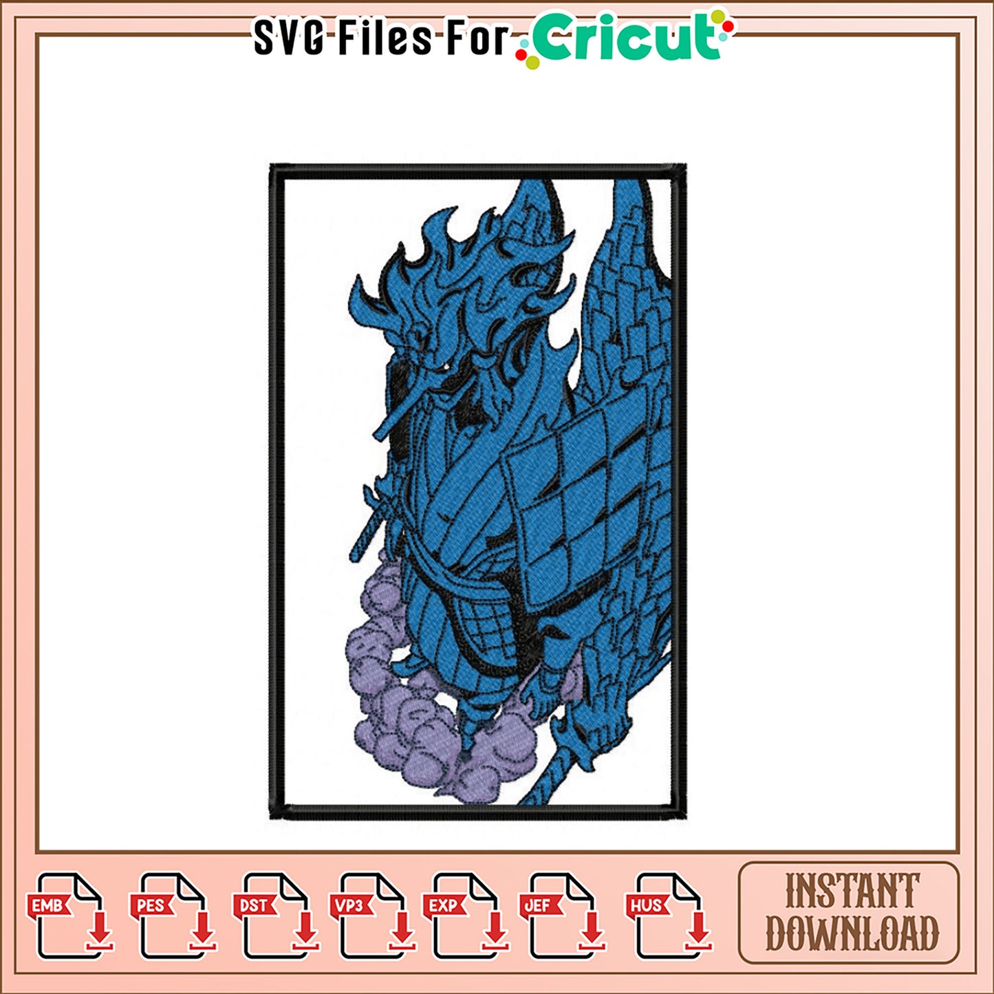 Majestic Dragon Embroidery Design for Creative Projects