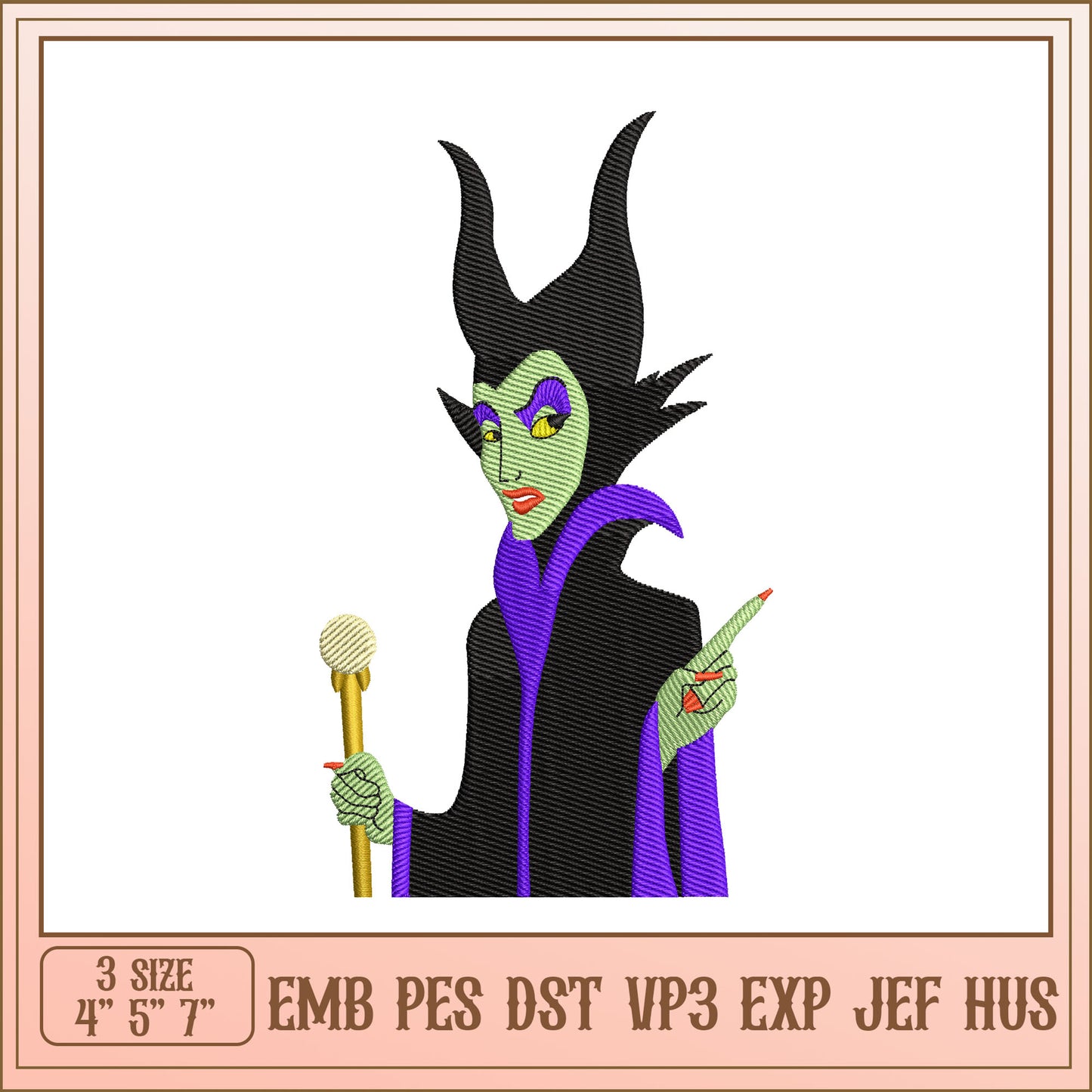 Maleficent Embroidery Design