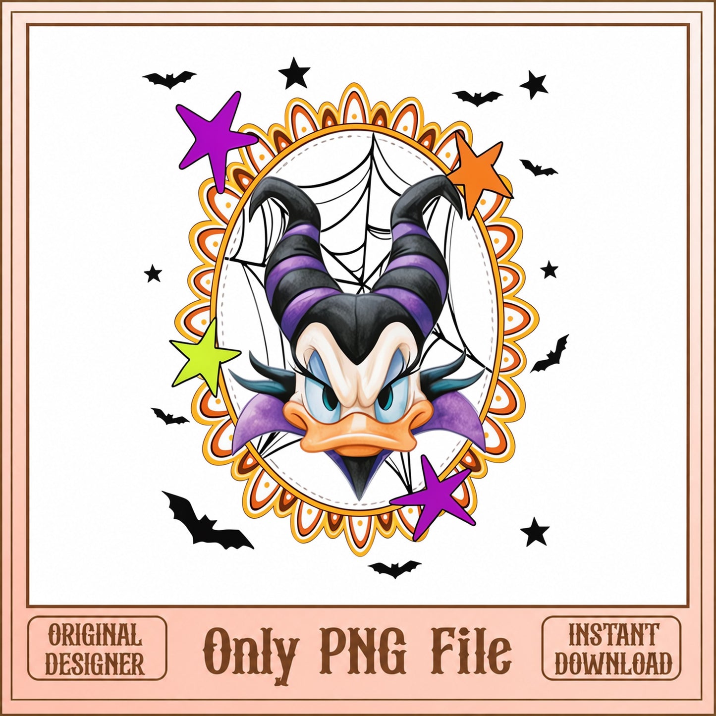 Maleficent Duck PNG, Disney Halloween PNG, Witch Clipart PNG