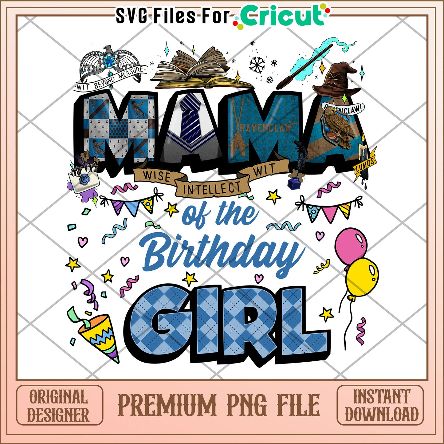 Mama Birthday Girl PNG Design