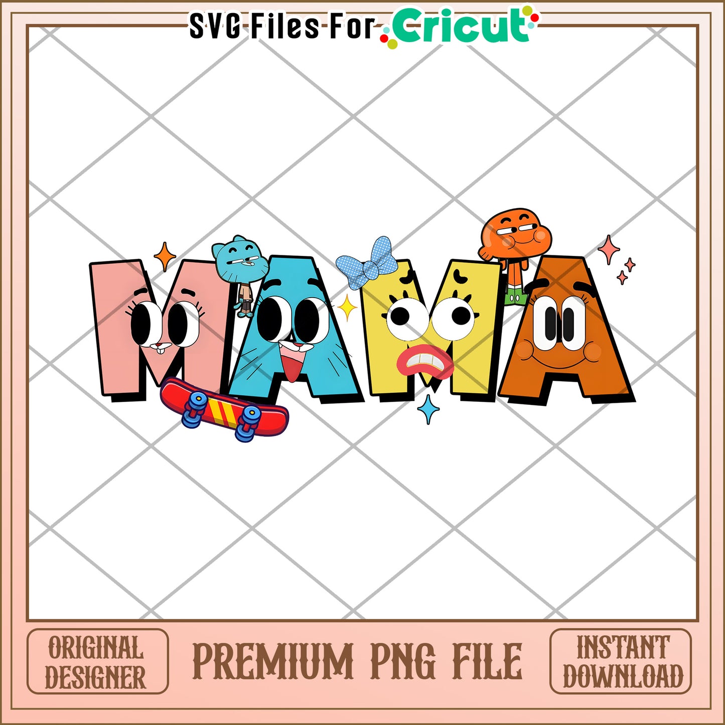 Mama Cartoon PNG Cricut Design