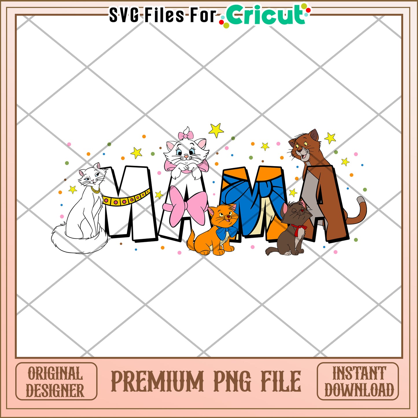 Mama Cats PNG Cricut Design