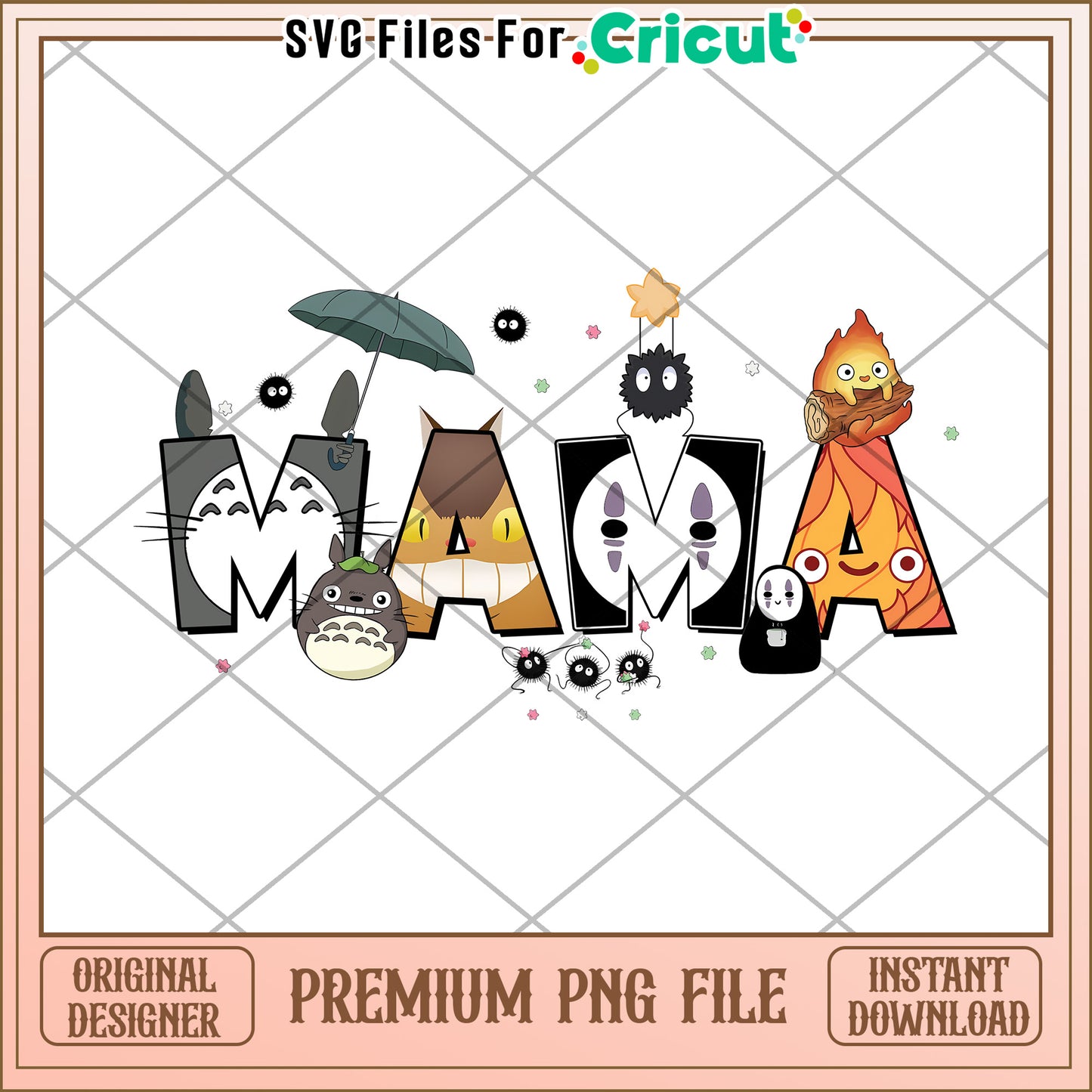 Mama Ghibli PNG Sublimation Design