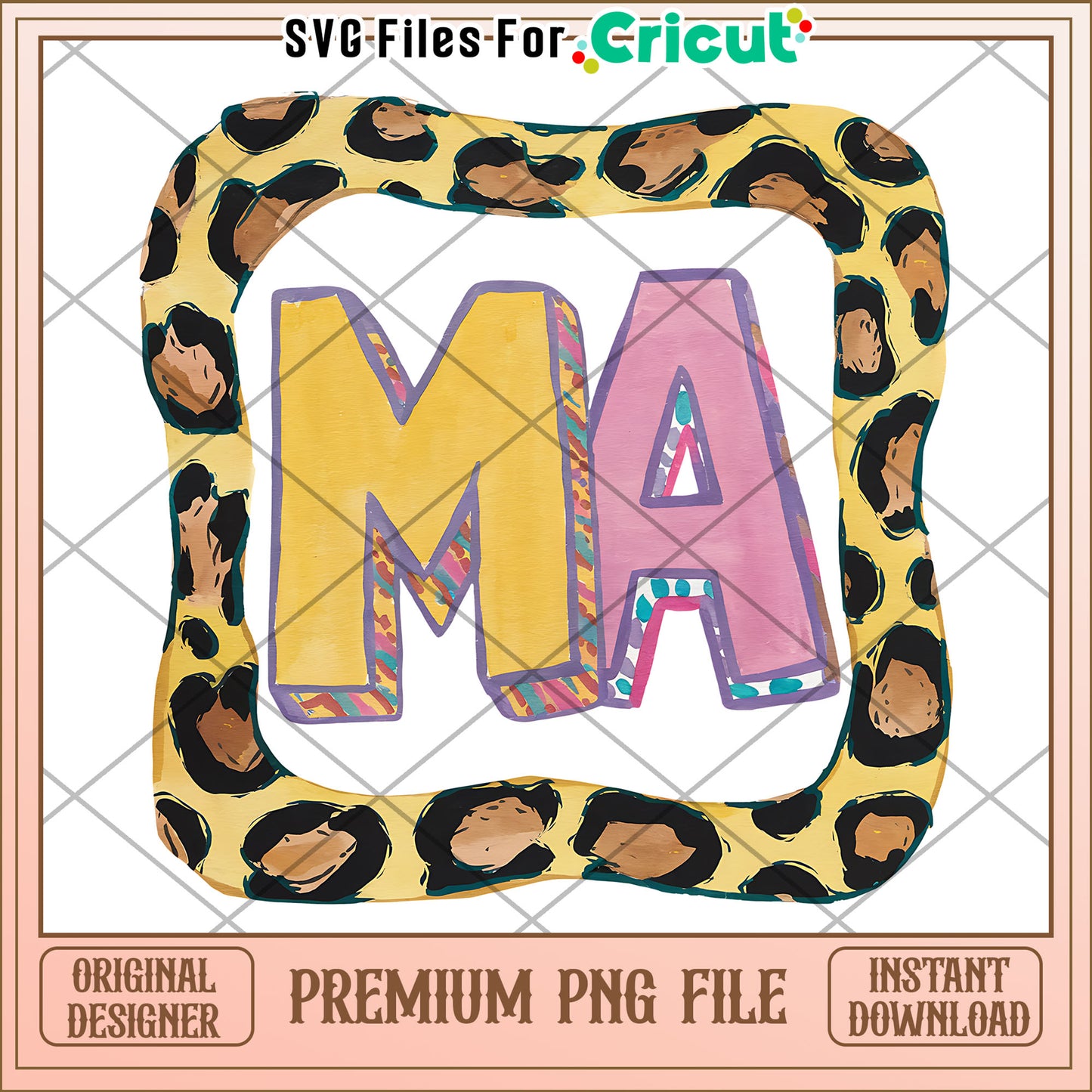 Mama Leopard Print PNG Design
