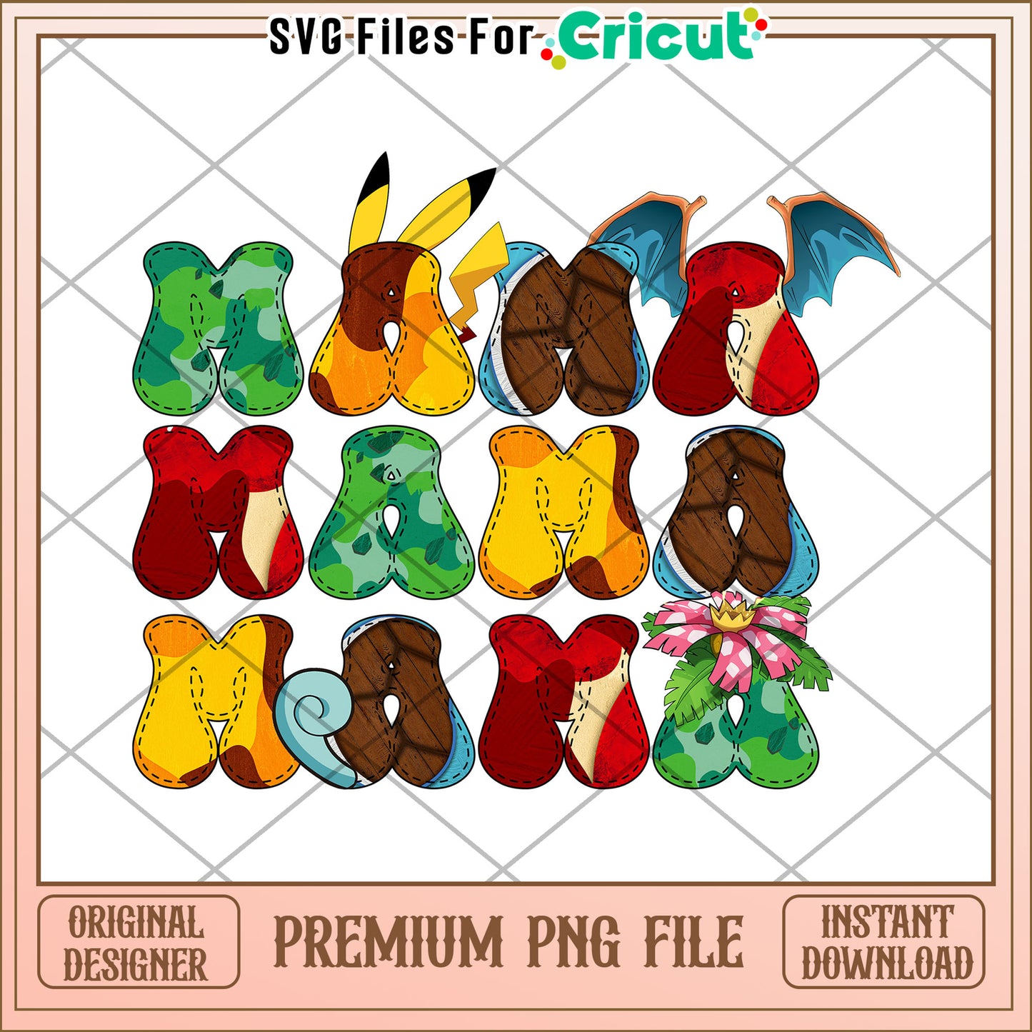 Mama Pokemon PNG Design