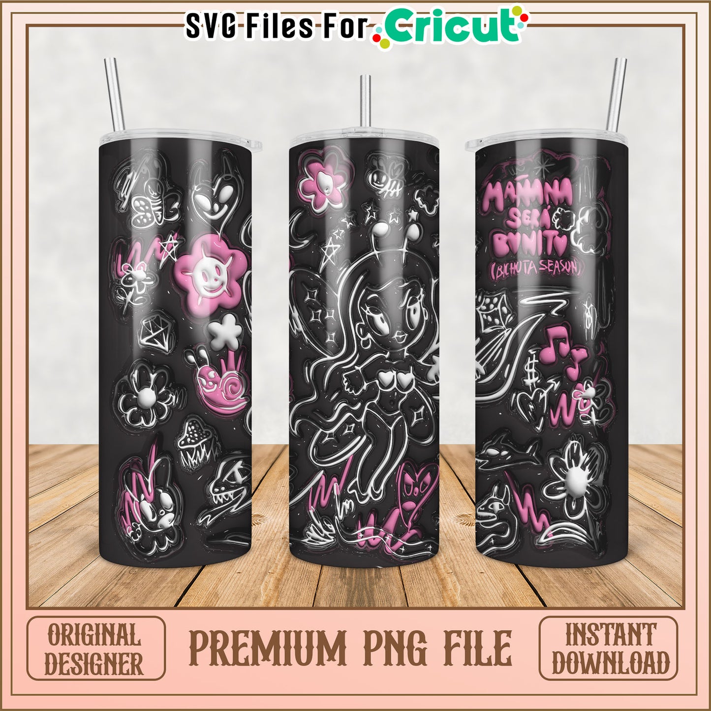 Mama Sera Bcnita Tumbler PNG Design