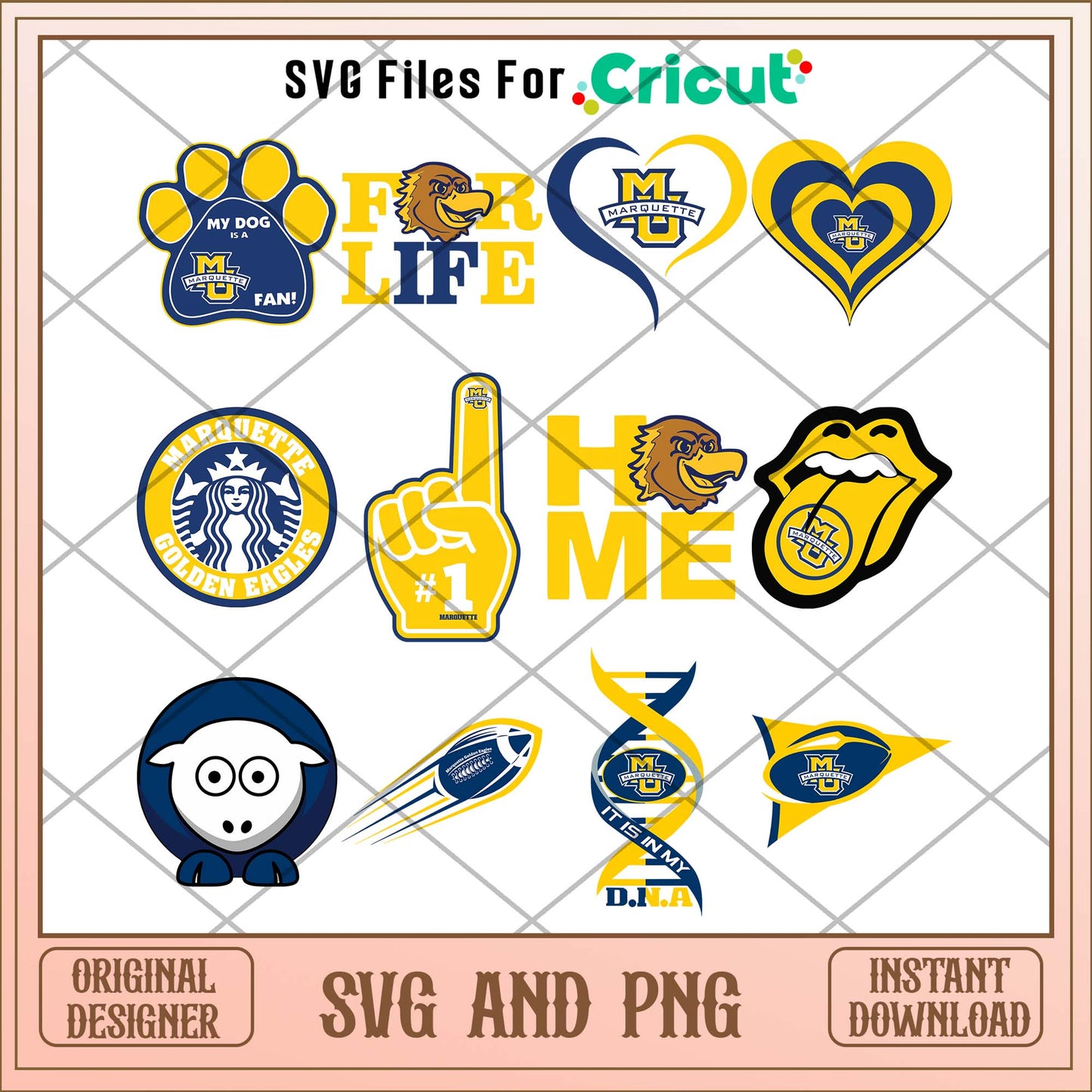 Marquette Golden hand svg, Marquette Golden svg bundle, NCAA svg