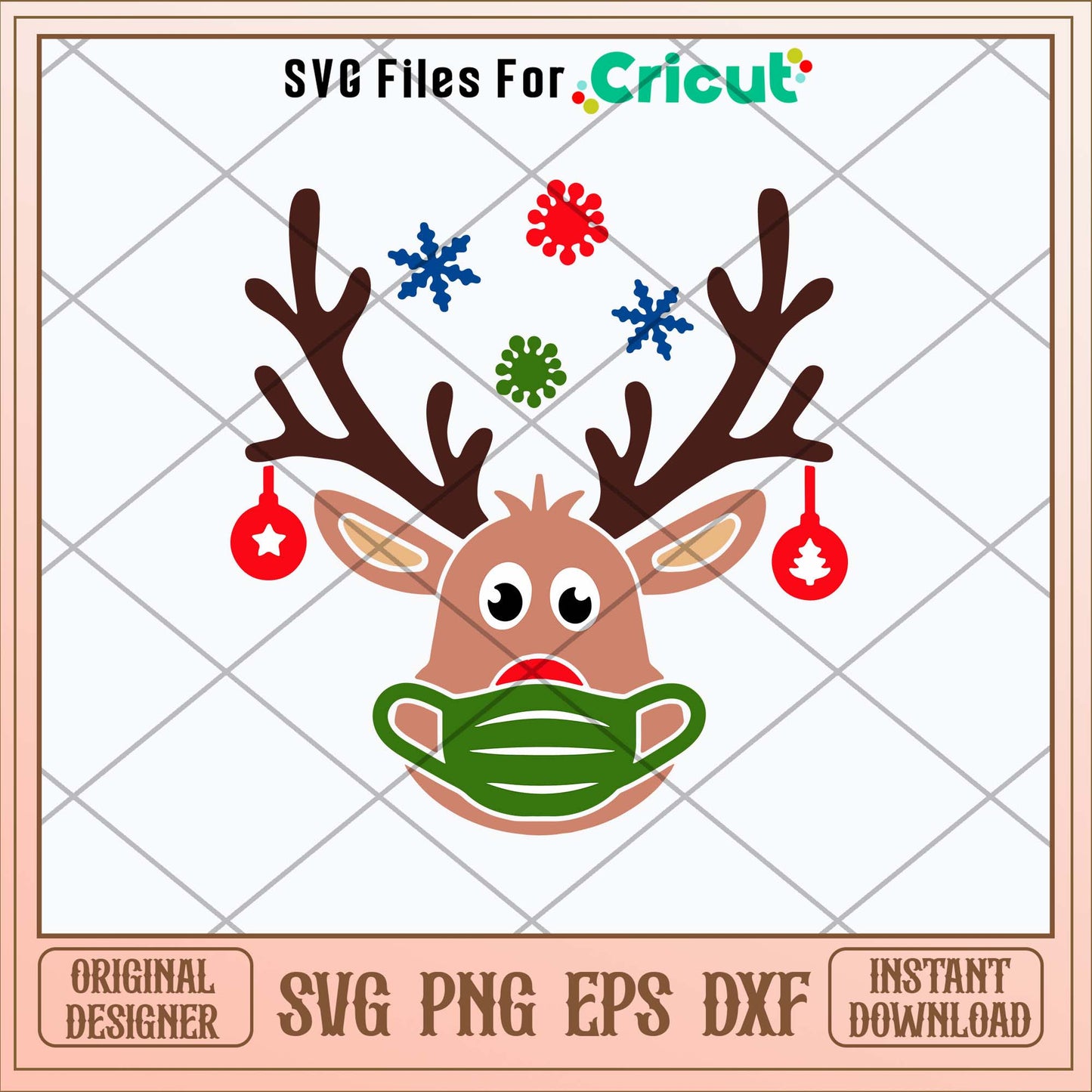 Masked Reindeer 2021 Svg