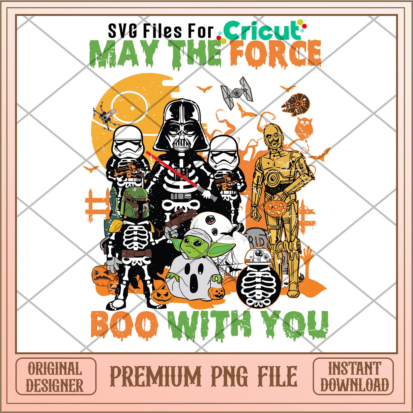 May the Force be with you The Mandalorian characters svg, digital download