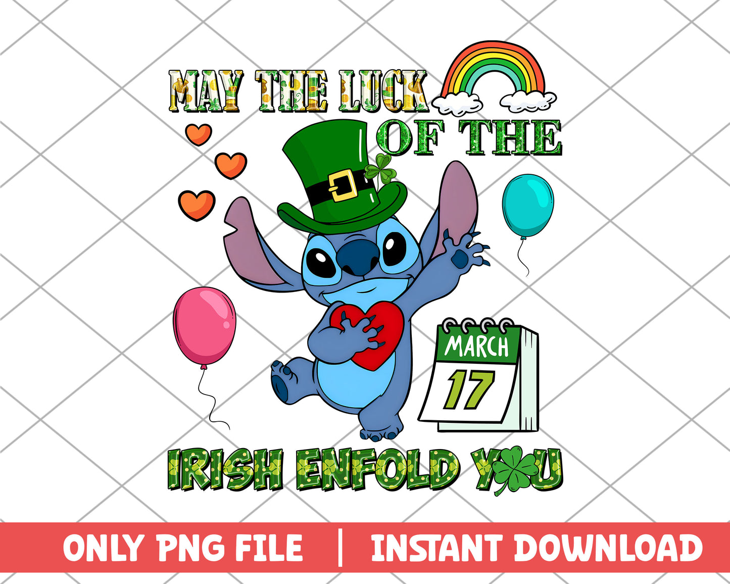 May the luck of the irish enfold you png