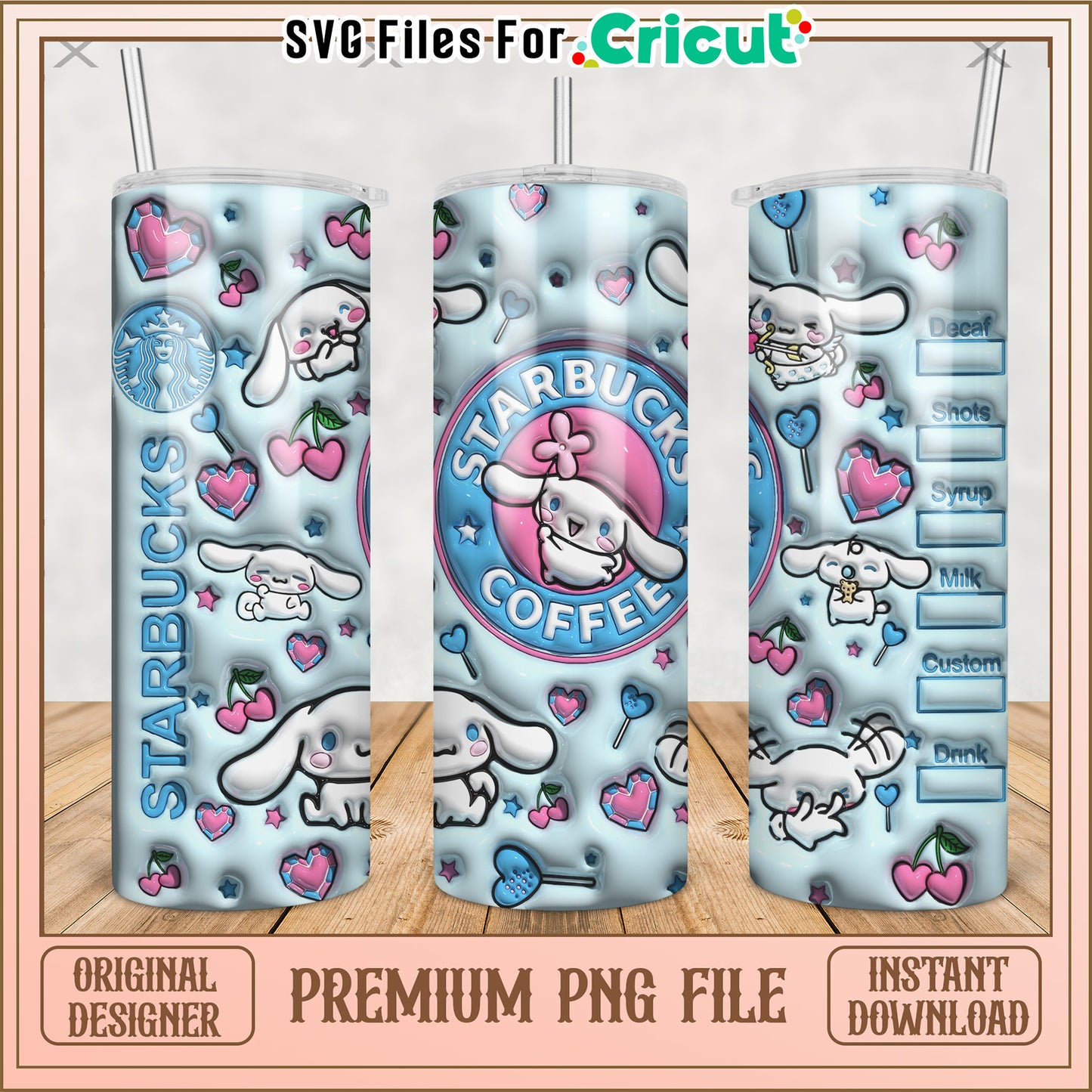 Melody dog tumbler png, cute characters png, kuromi hello kitty png