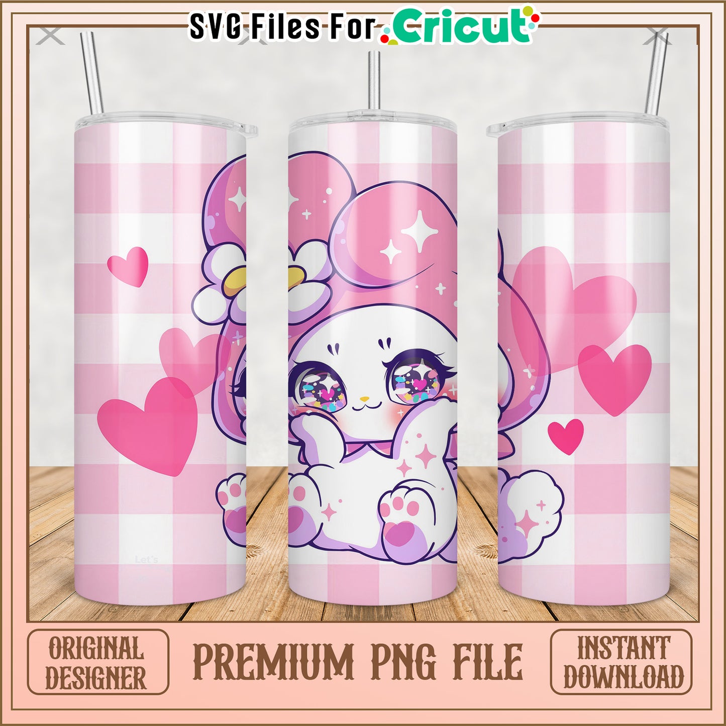 Melody so cute tumbler design png, cute cartoon png, hello kitty png
