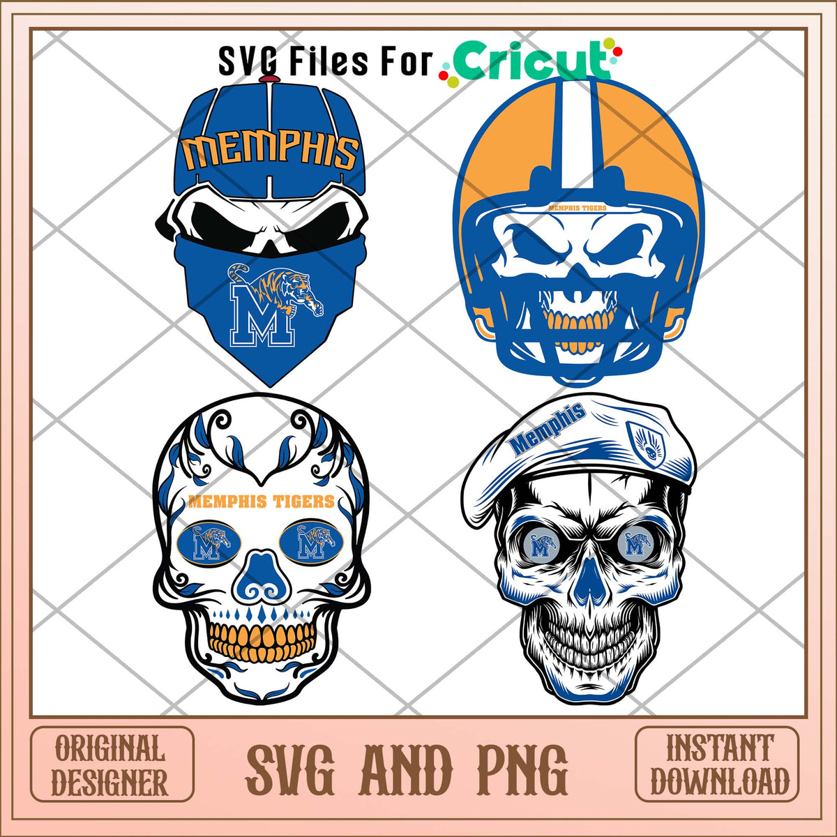 Memphis Tigers skull svg, Memphis Tigers svg bundle, NCAA svg