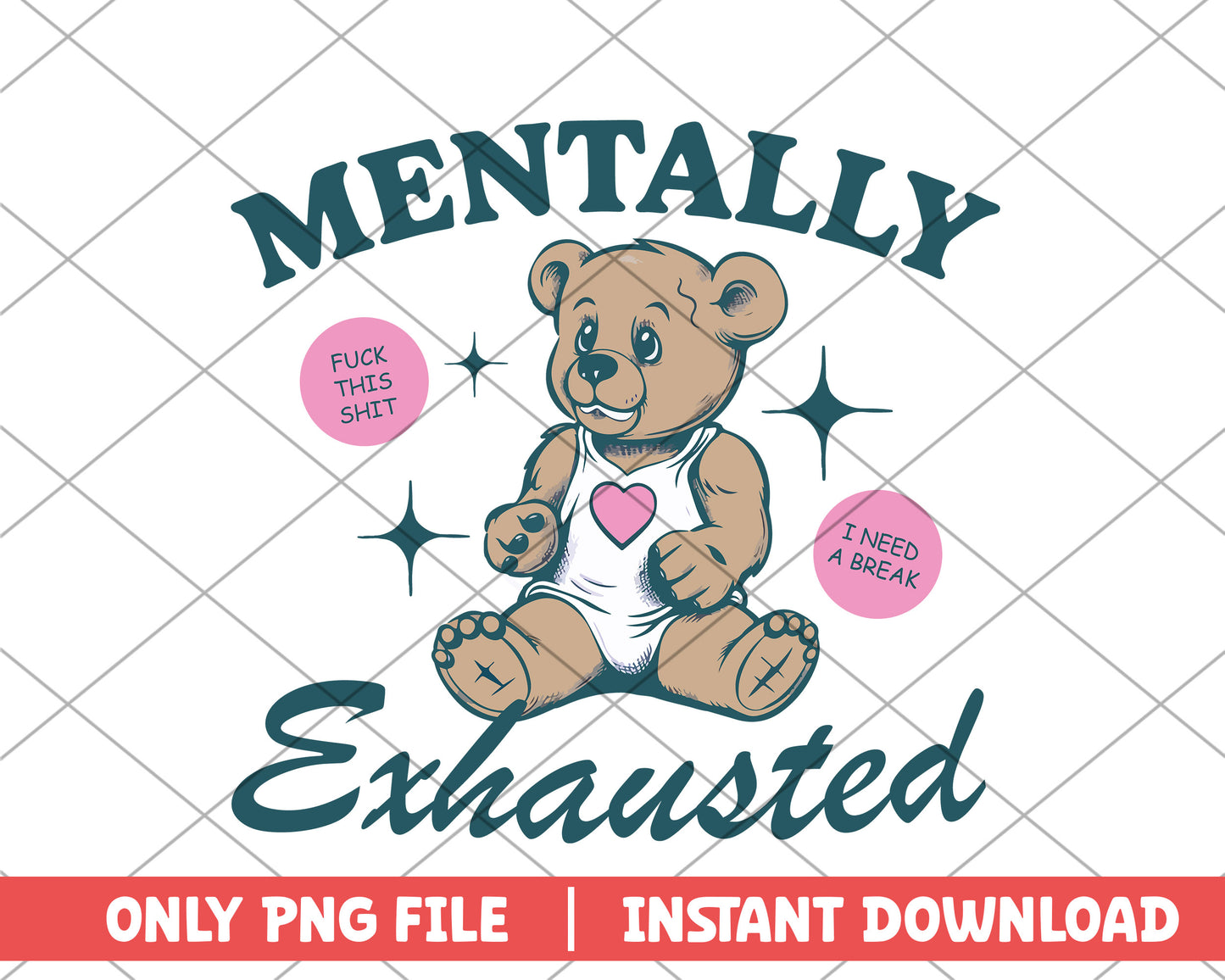 Mentally exhausted trending png