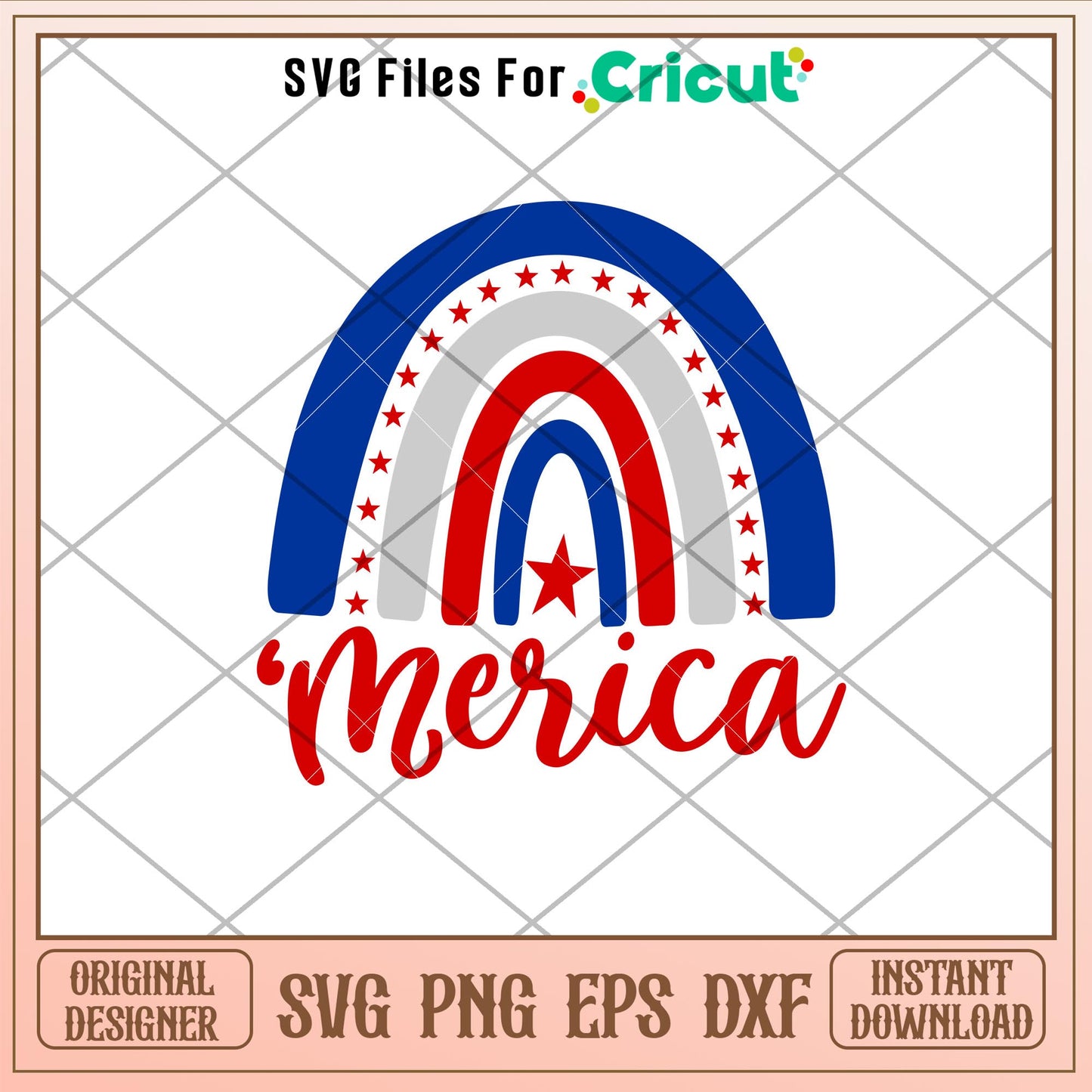 Merica Boho Rainbow, Merica Boho Rainbow Svg