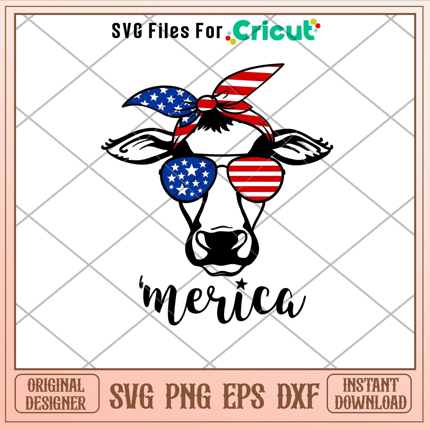 Merica Heifer Cow, Merica Heifer Cow Svg