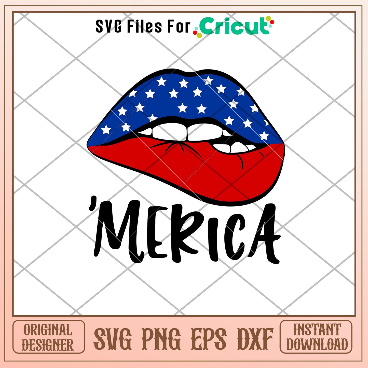 Merica Lips 1, Merica Lips Svg