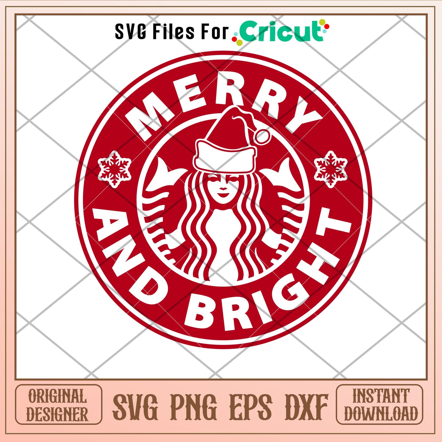 Merry And Bright, Merry And Bright Starbucks Coffee Svg