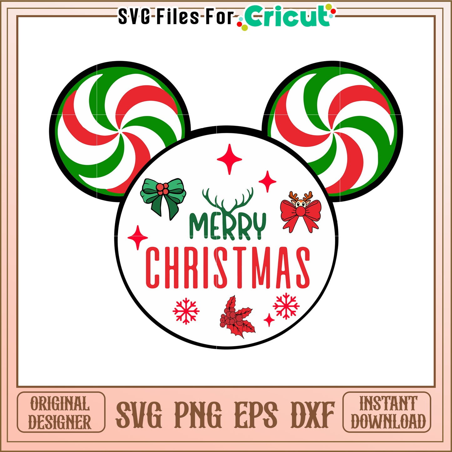 Merry Christmas SVG Design - Instant Download