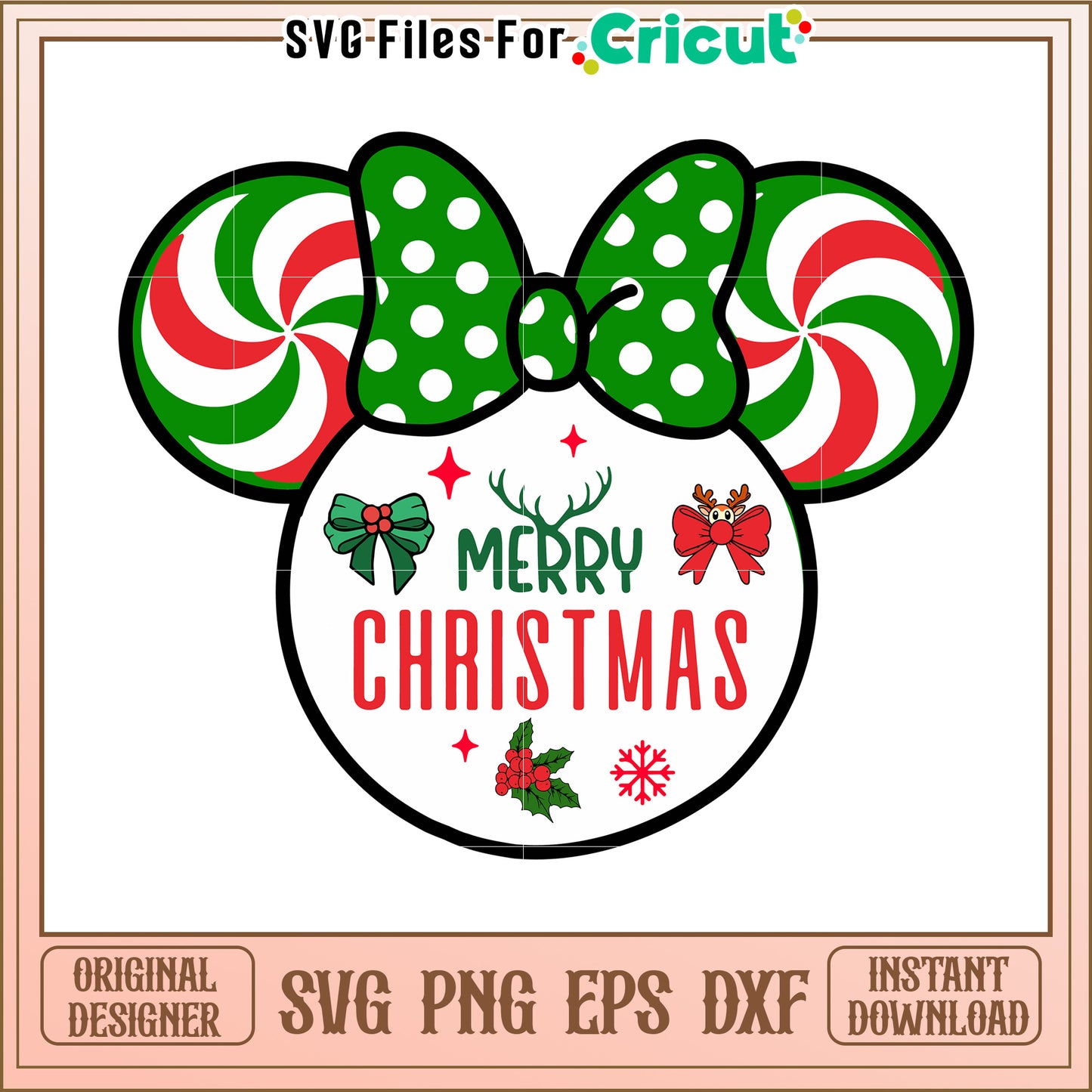 Merry Christmas SVG Design Instant Download