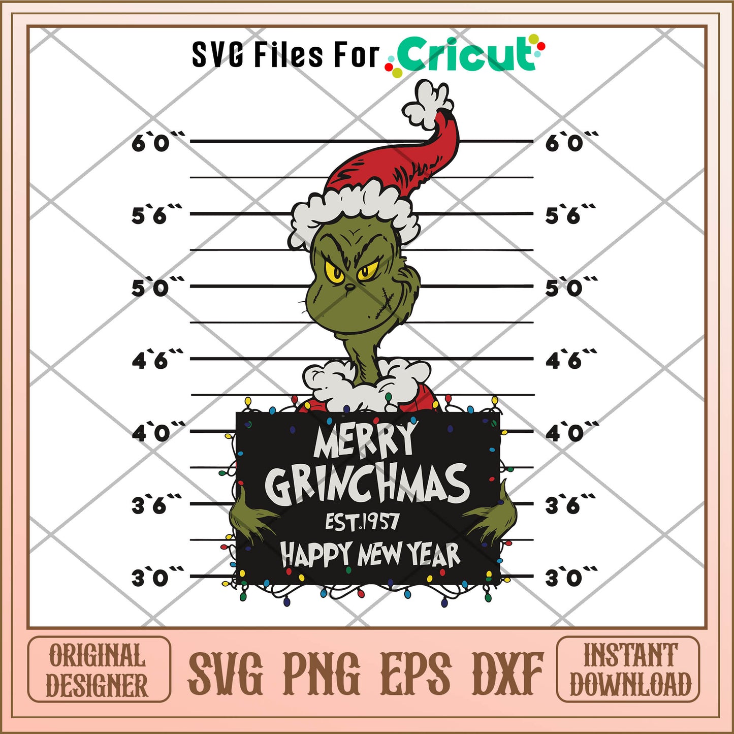 Merry Grinchmas Est 1957 Happy New Year SVG, the grinch cartoon svg
