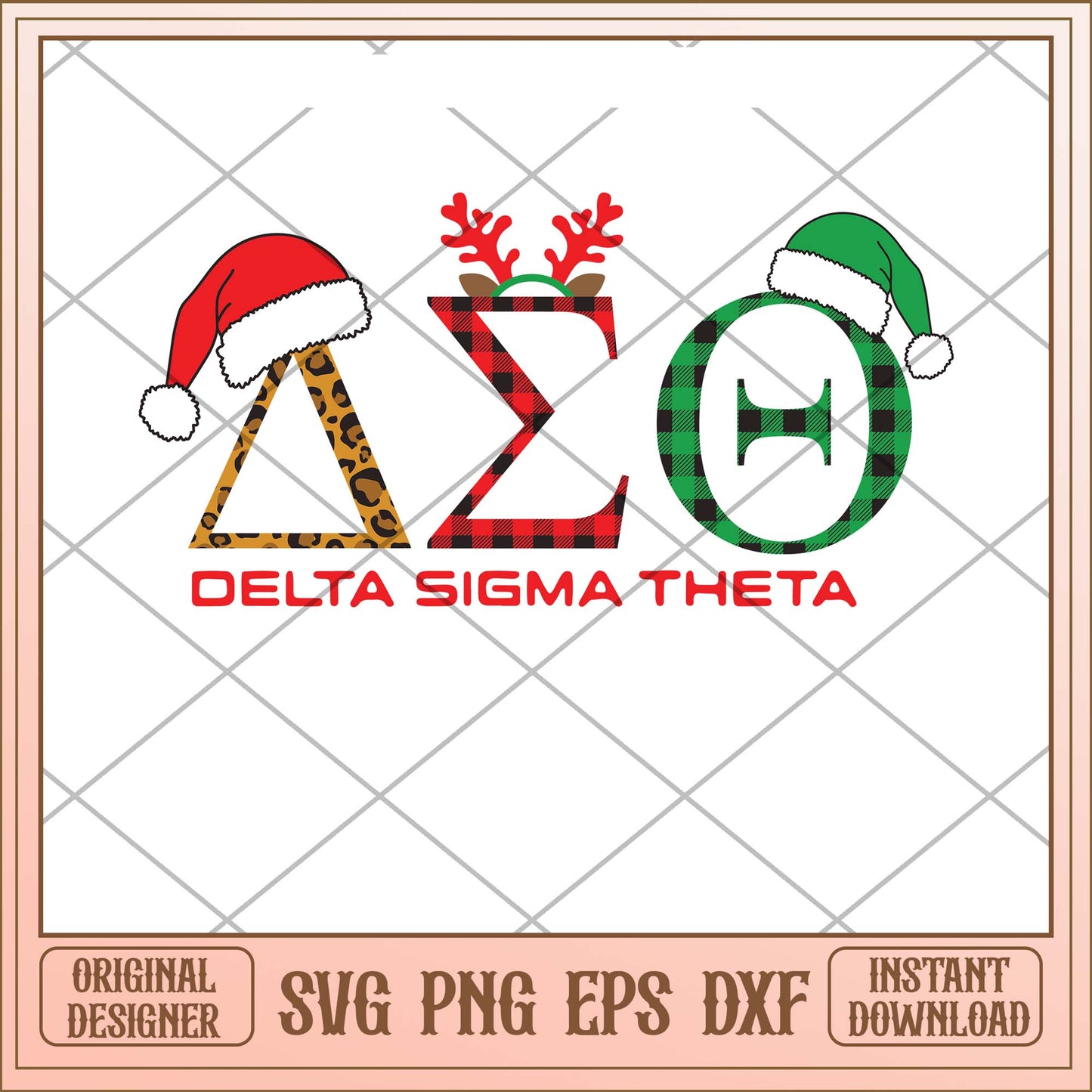Merry Christmas delta sigma theta svg, Christmas speacial letter svg bundle