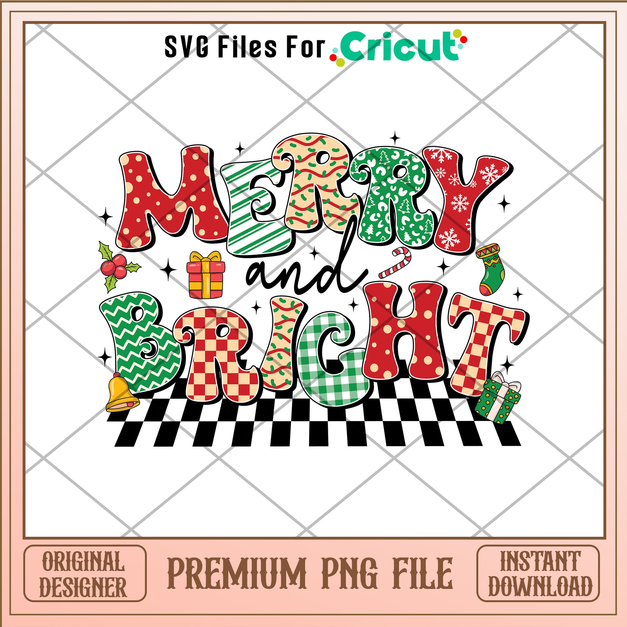 Merry and bright png, christmas decor png, merry christmas png – svg ...