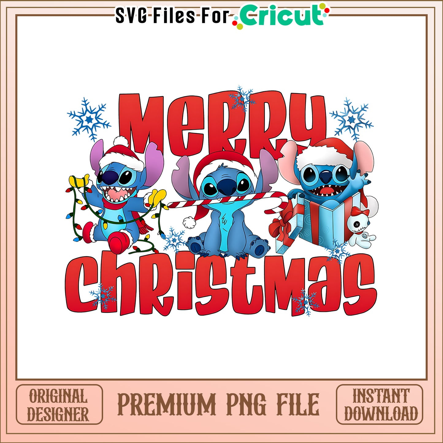 Merry christmas stitch png, stitch christmas png, christmas stitch png