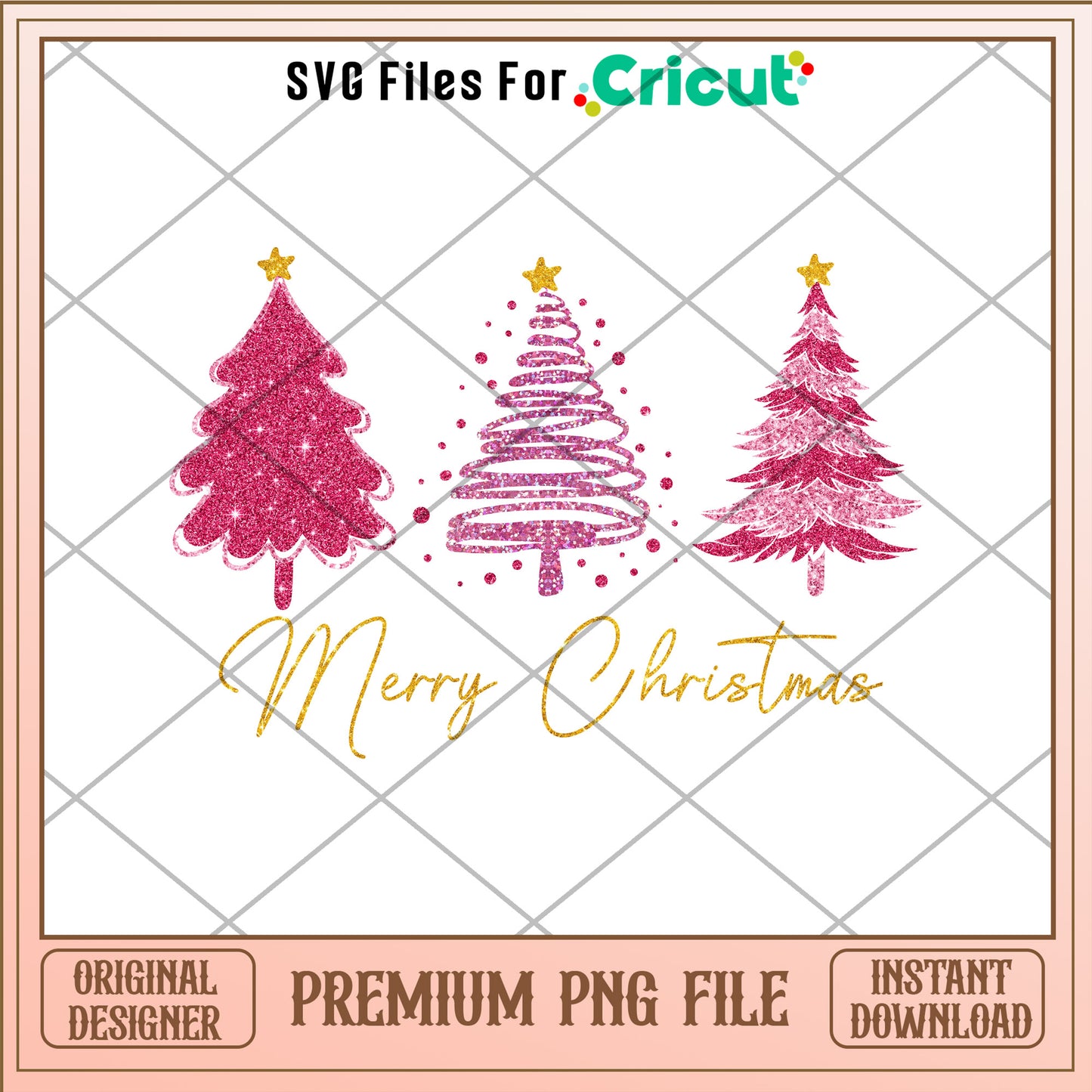 Merry pink christmas png, pink christmas tree png, christmas png
