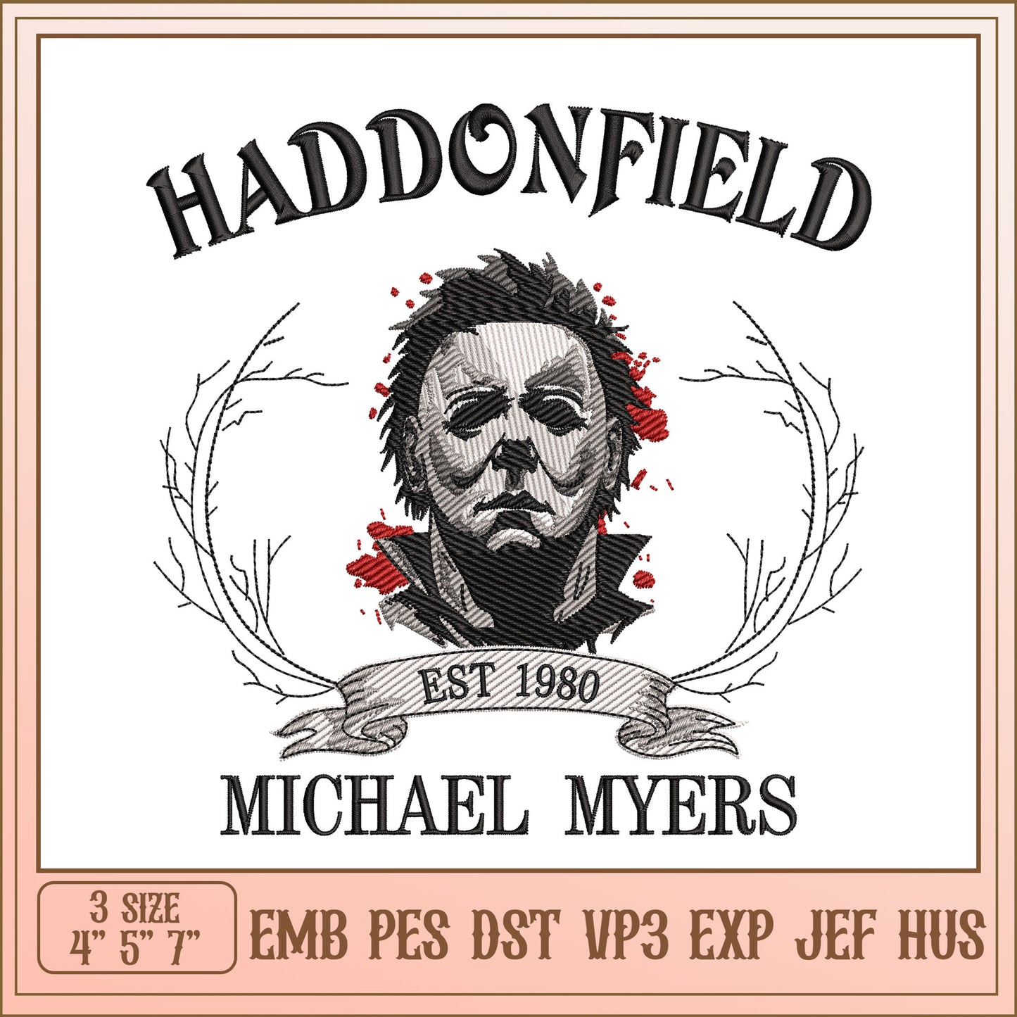 Michael Myers Embroidery Design