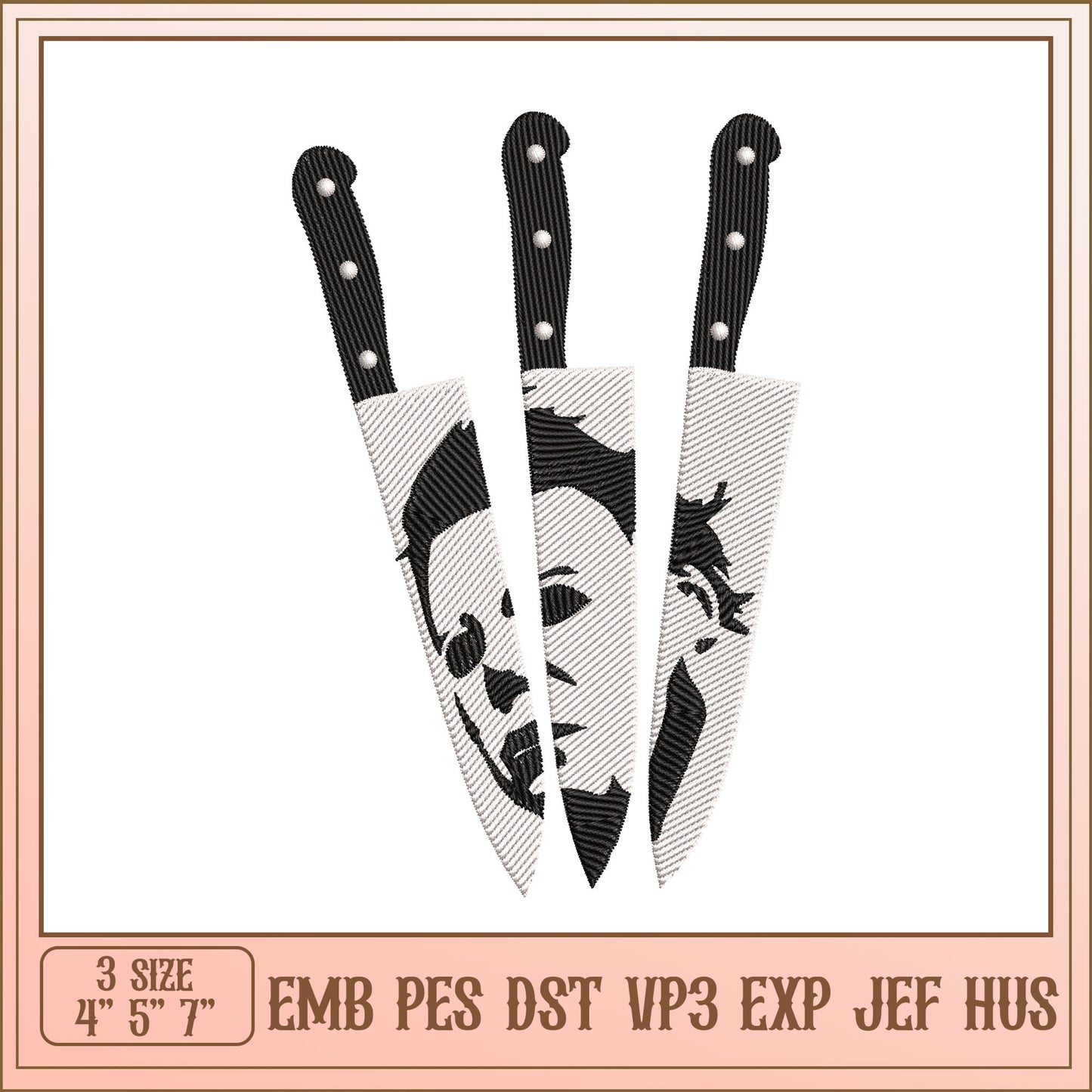Michael Myers Knife Embroidery Design