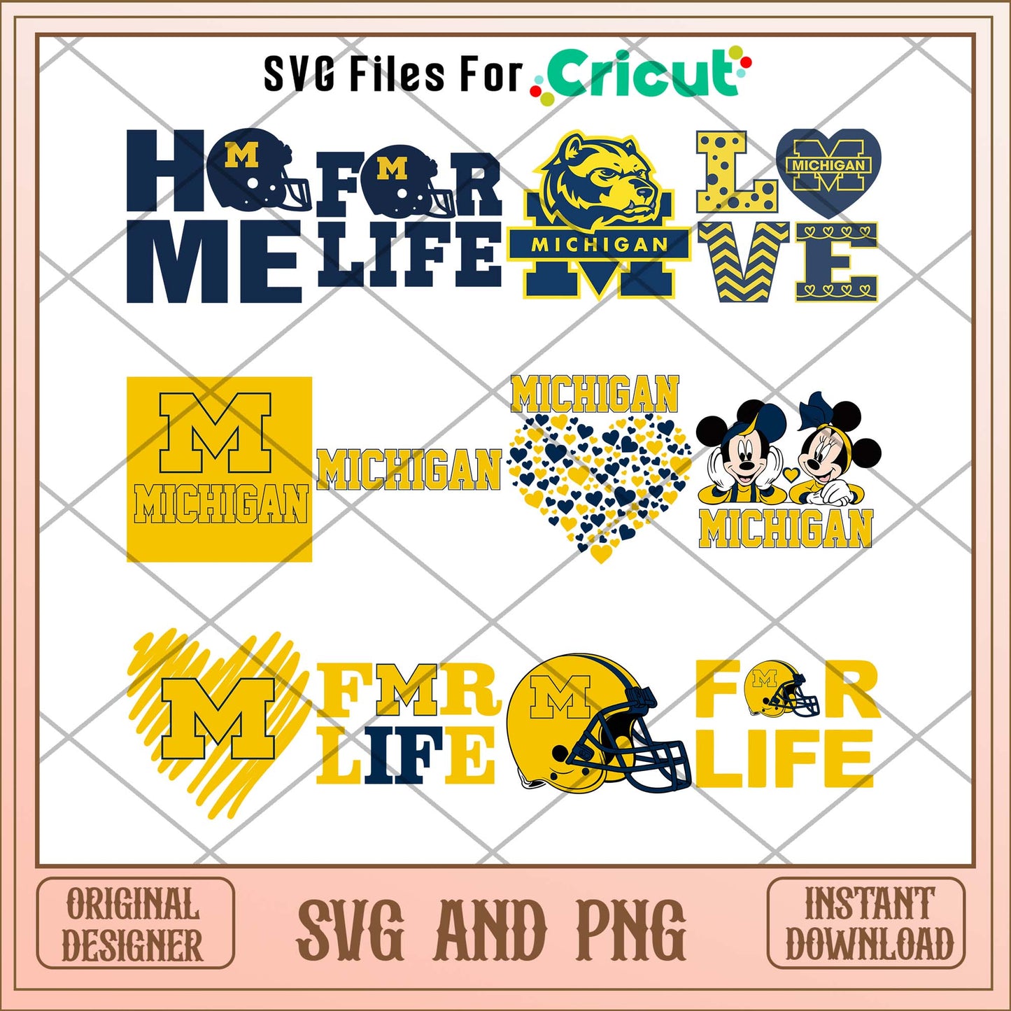Michigan Wolverines for life svg, Michigan Wolverines svg bundle, NCAA svg
