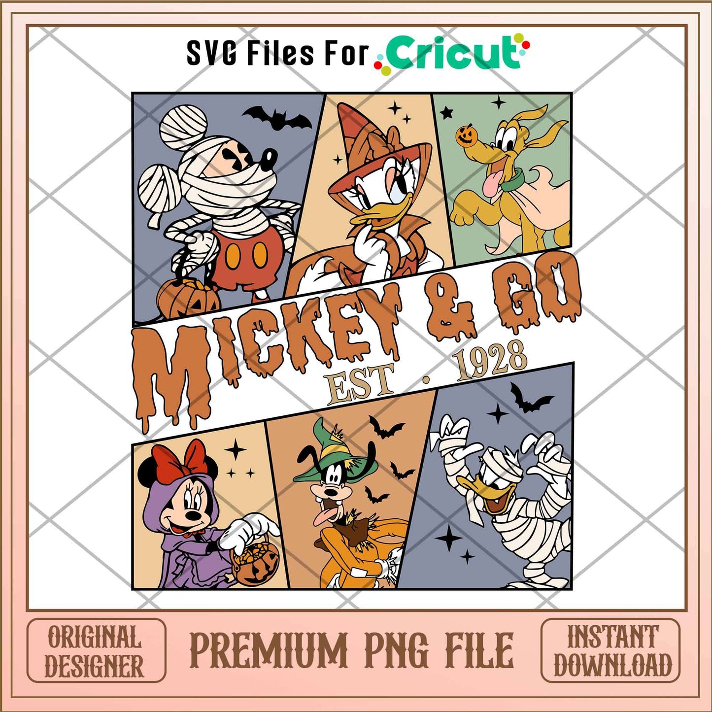Mickey And Co est 1928 png, Disney characters png, Digital Download
