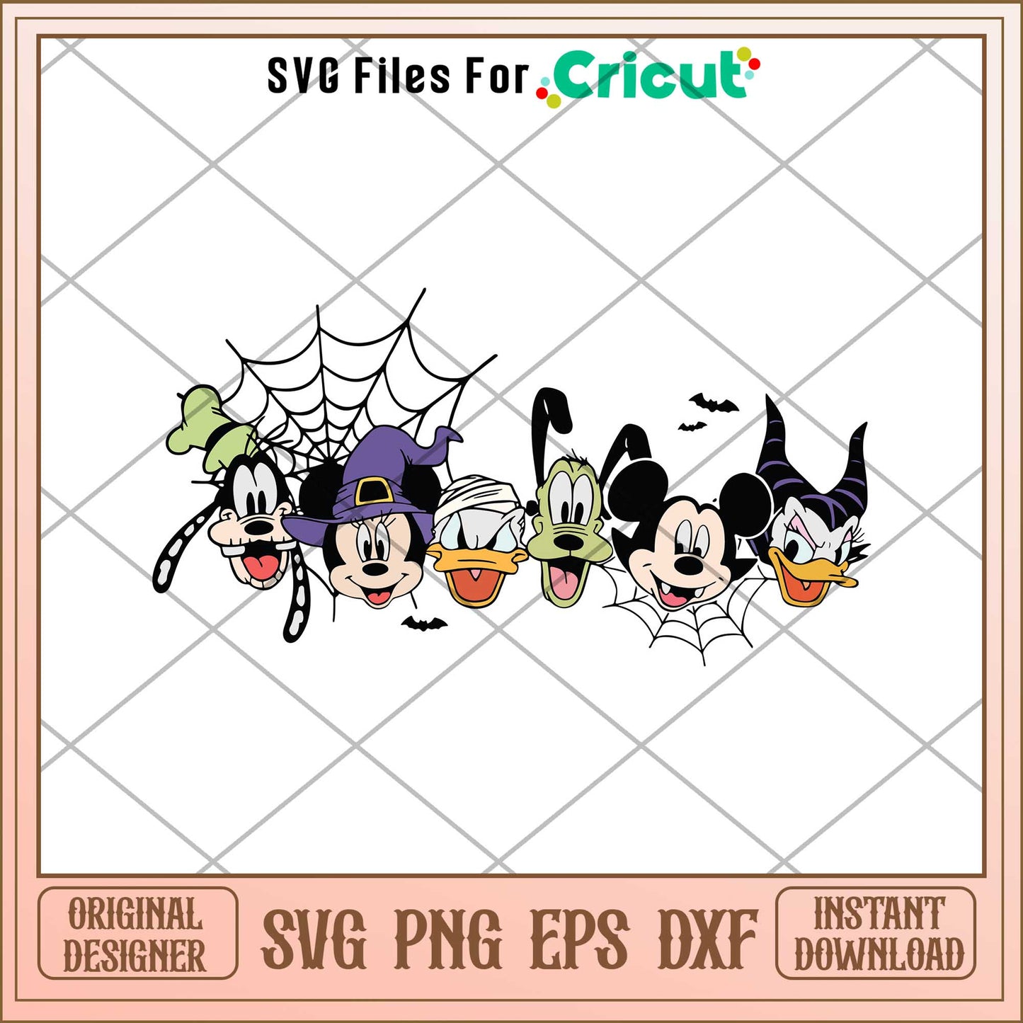 Mickey And Friends Head Halloween characters svg, Disney characters svg, Digital Download