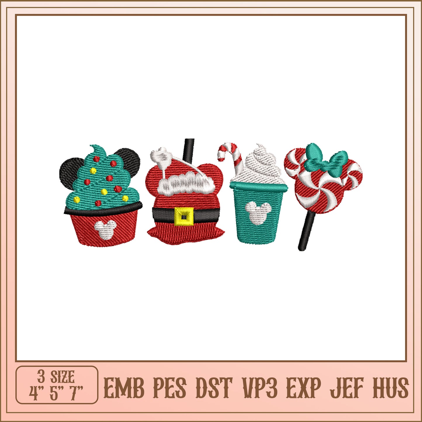 Mickey Christmas Treats Embroidery