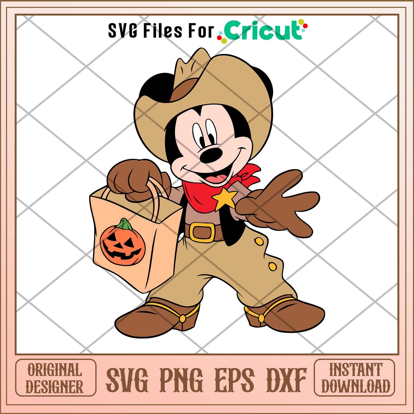 Mickey Cowboy Pumpkin Farm svg, disney characters svg, digital download