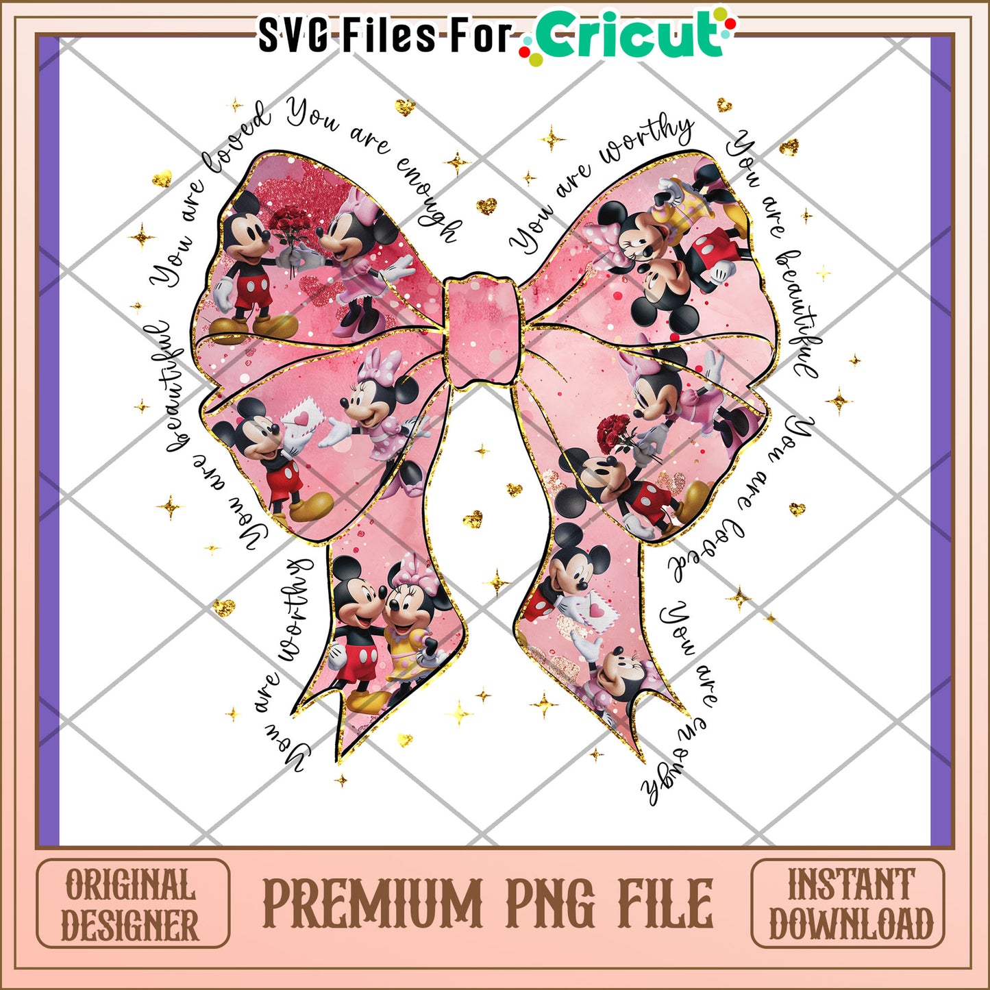 Mickey Minnie Bow PNG Download