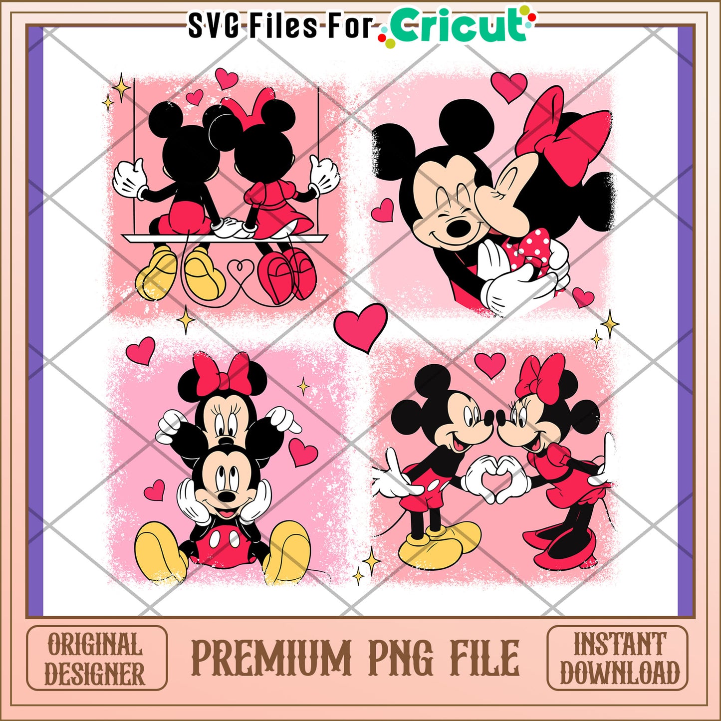 Mickey Minnie Mouse Valentine PNG