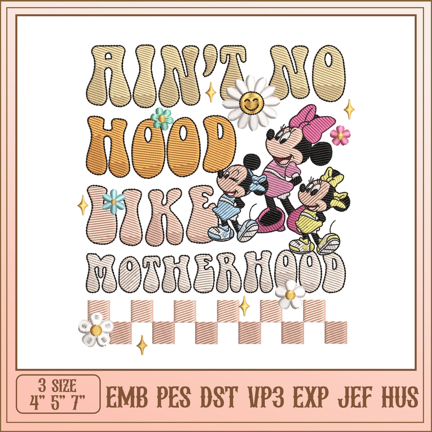 Mickey Motherhood Embroidery Design