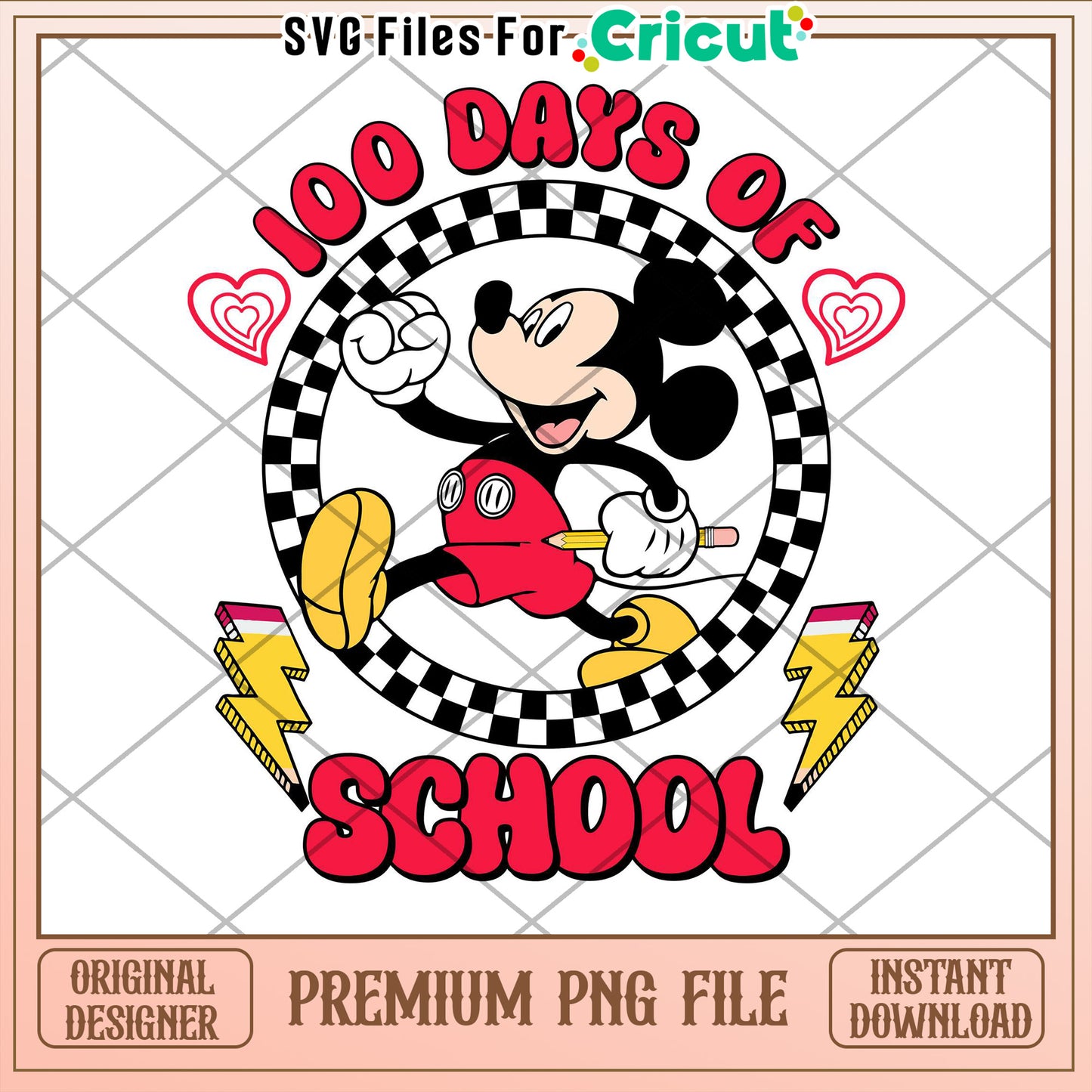Mickey Mouse 100 Days of School PNG