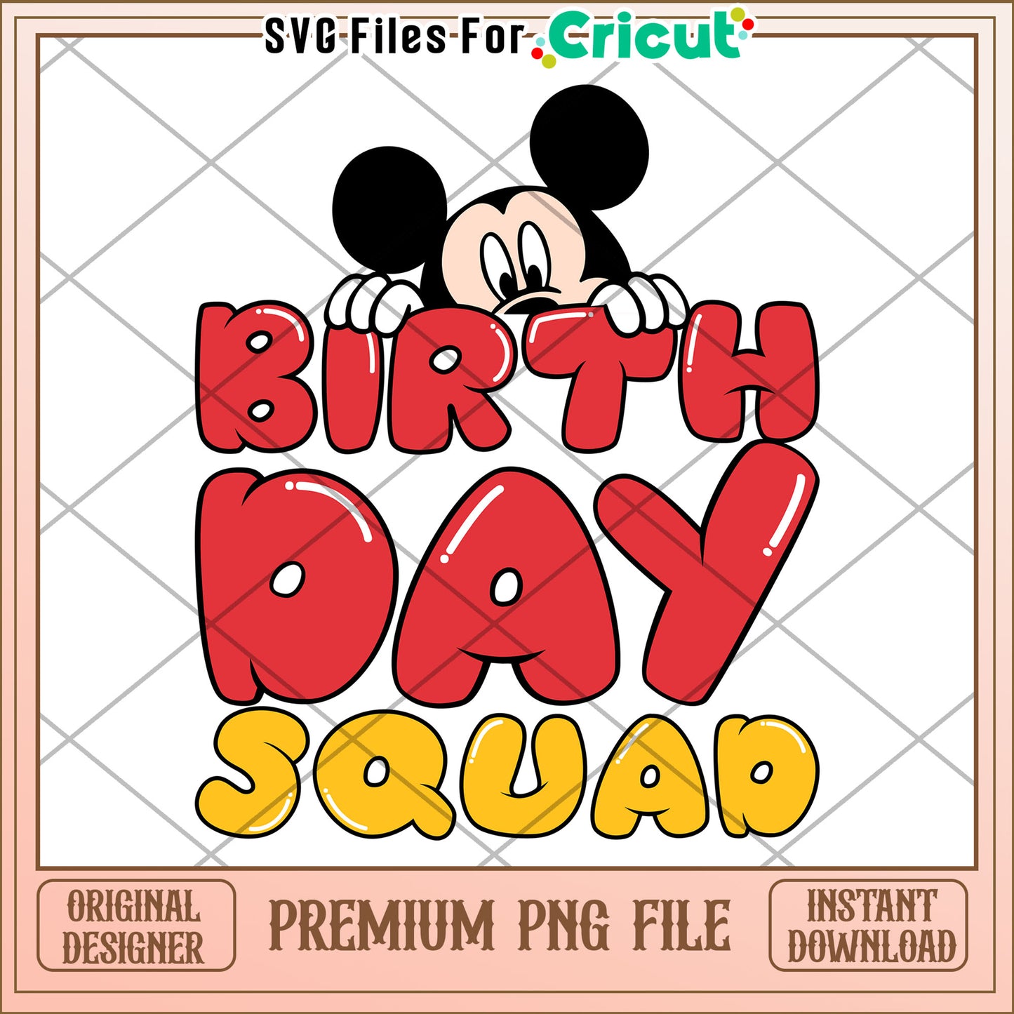 Mickey Mouse Birthday Squad PNG