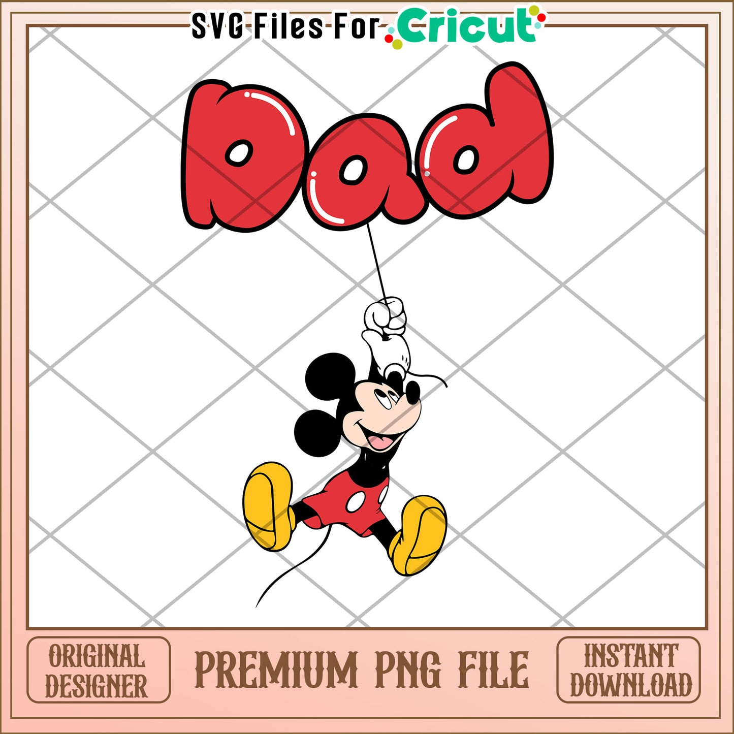 Mickey Mouse Dad Balloon PNG Image