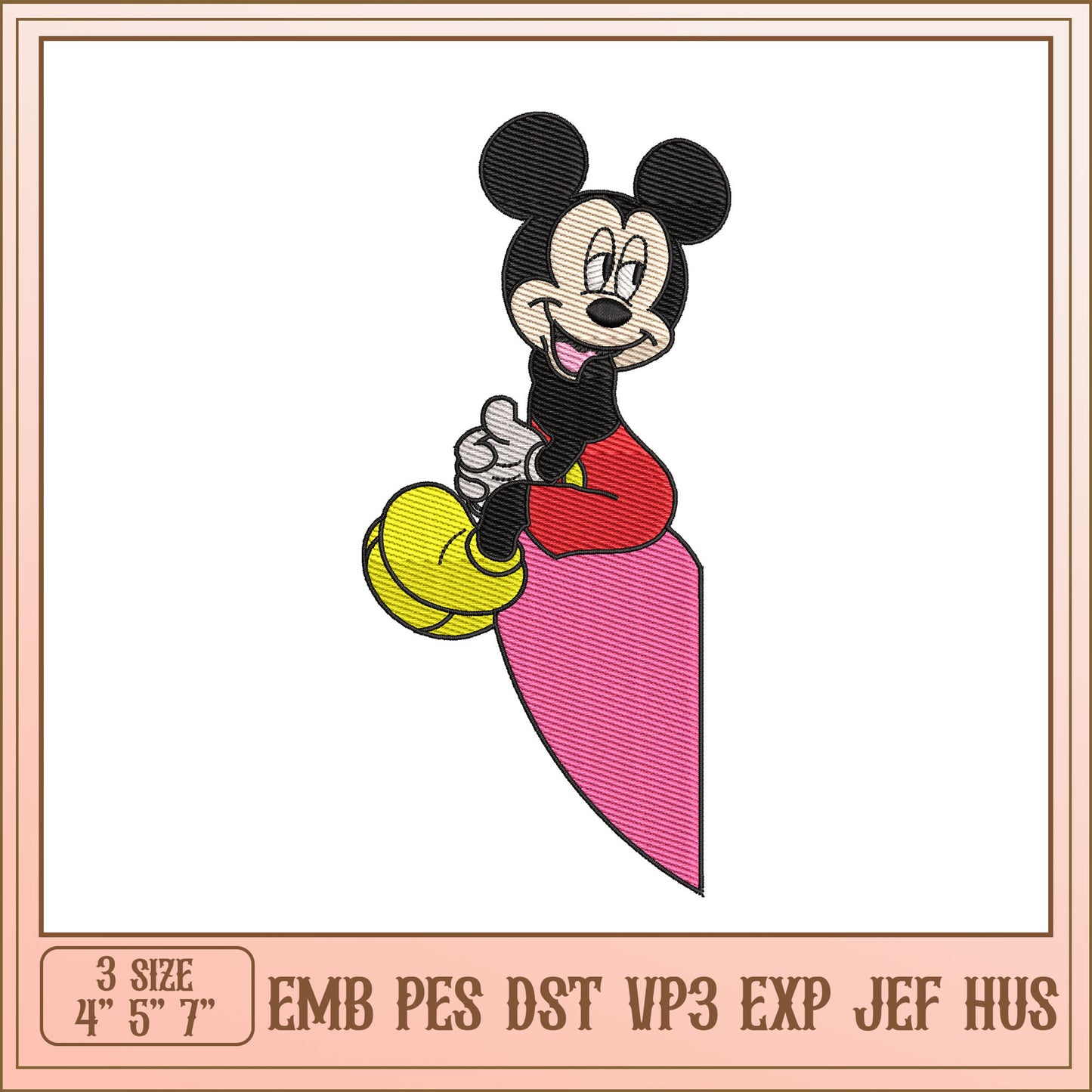 Mickey Mouse Embroidery Design - EMB PES DST VP3 EXP JEF HUS