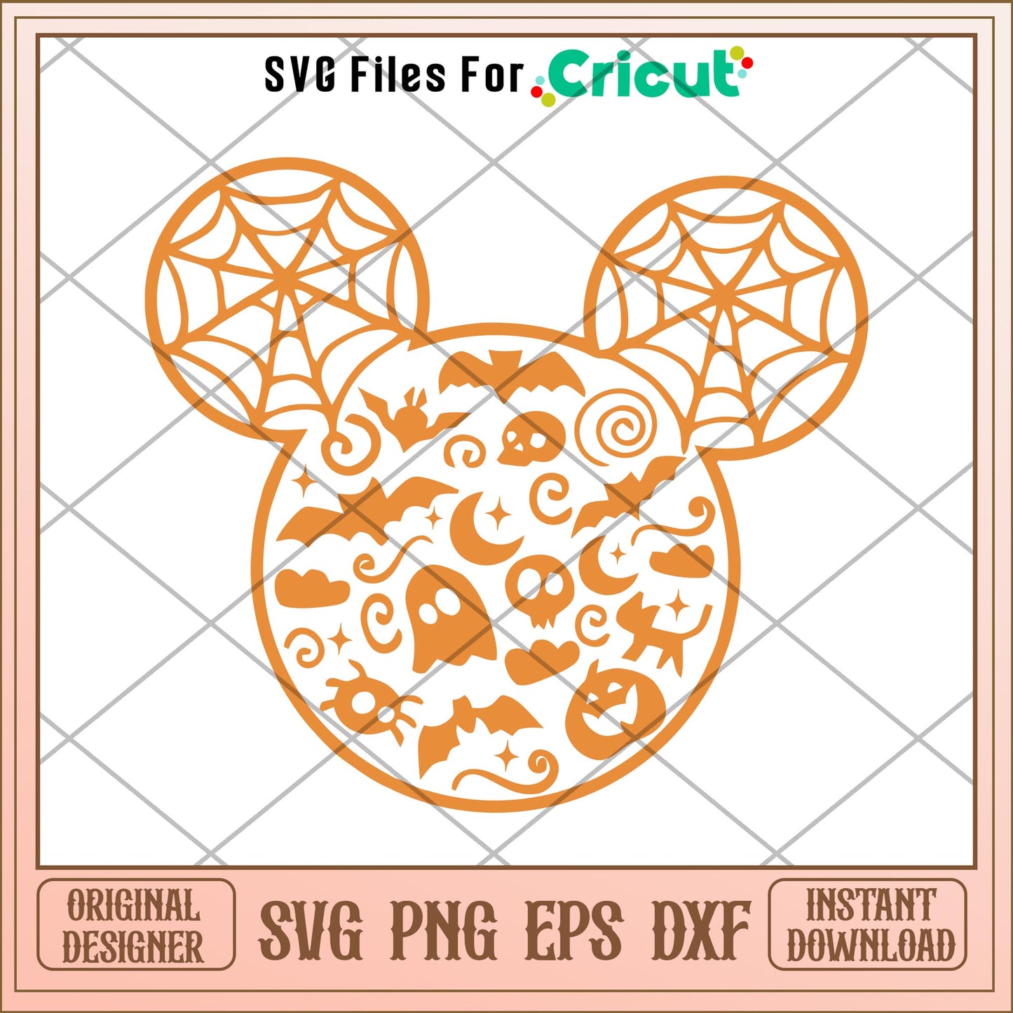Mickey Mouse Halloween head svg, Disney characters svg, Digital Download