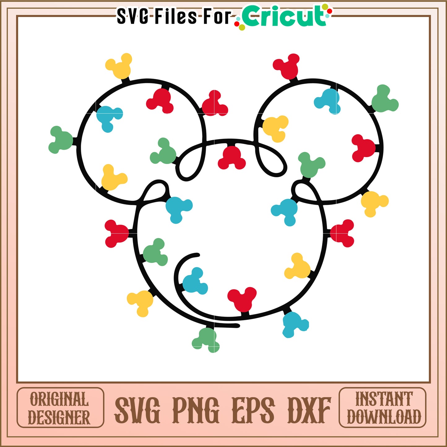 Mickey Mouse Lights SVG Cut File