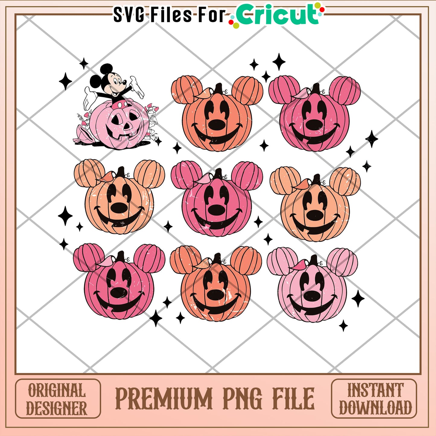 Mickey Mouse Pumpkin PNG Sublimation