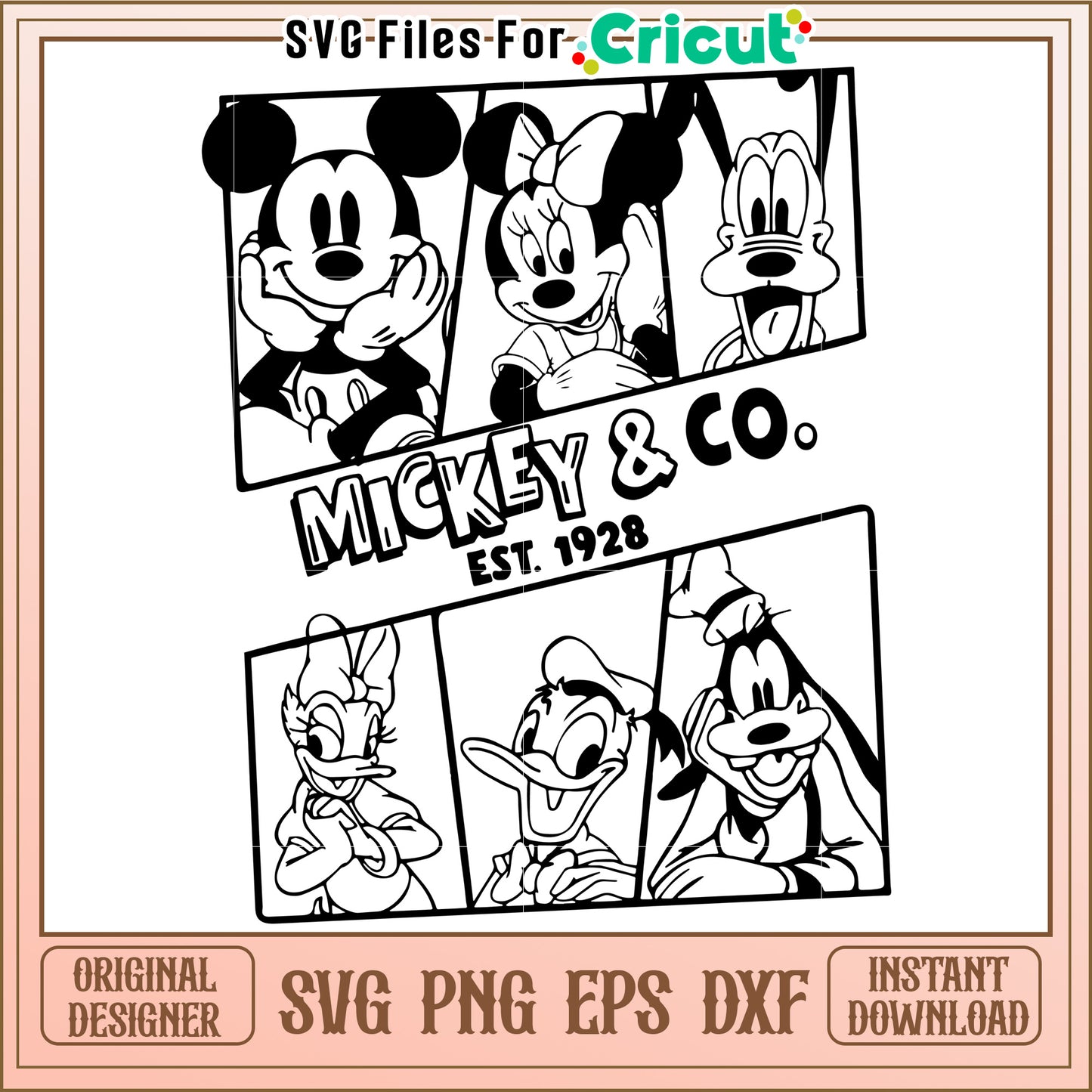 Mickey Mouse SVG Bundle PNG, EPS, DXF