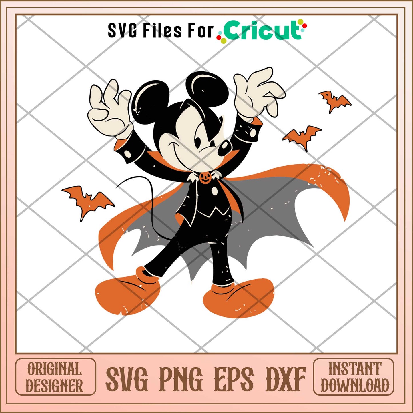 Mickey Mouse Spooky Dracula svg, disney characters svg, digital download