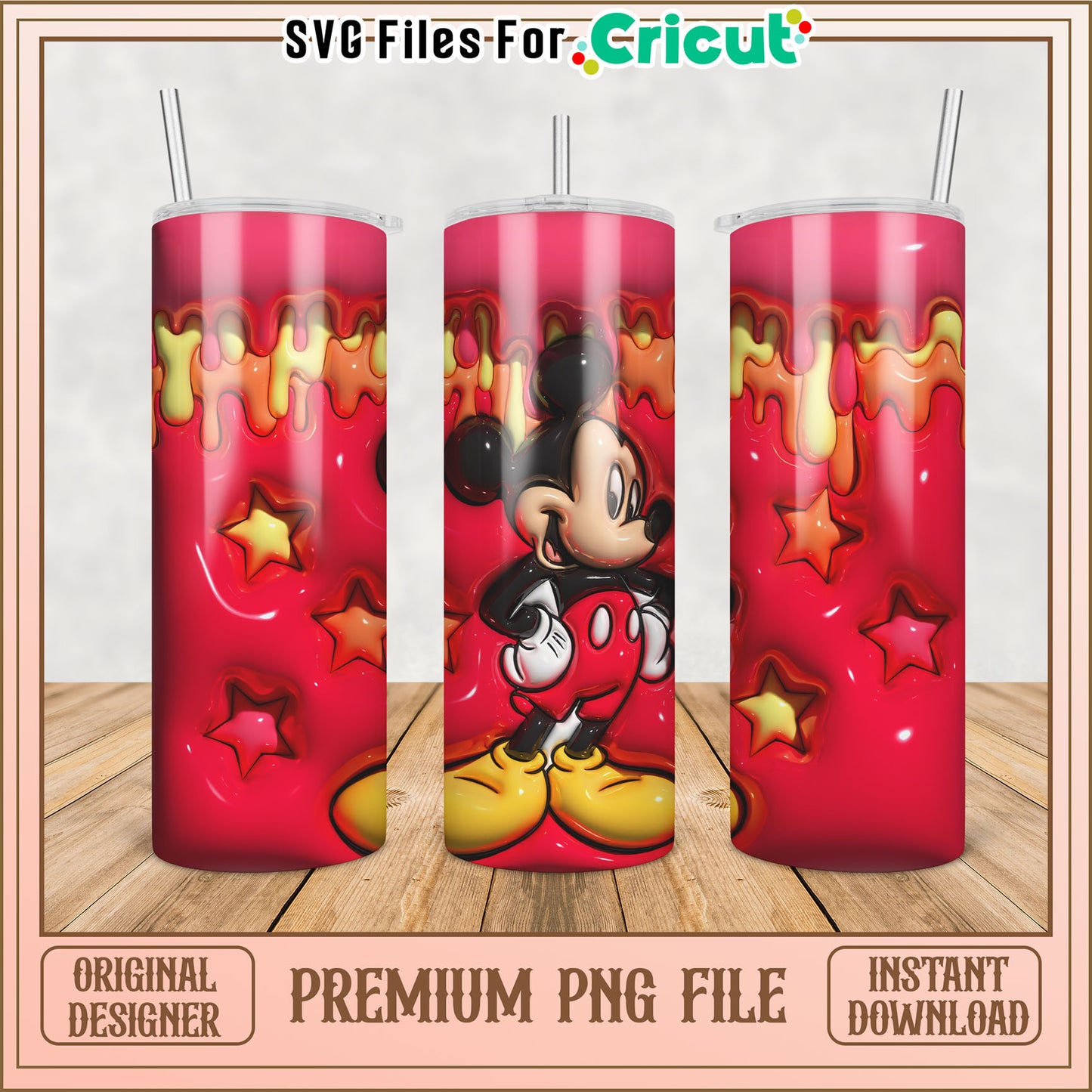 Mickey Mouse Tumbler PNG Design